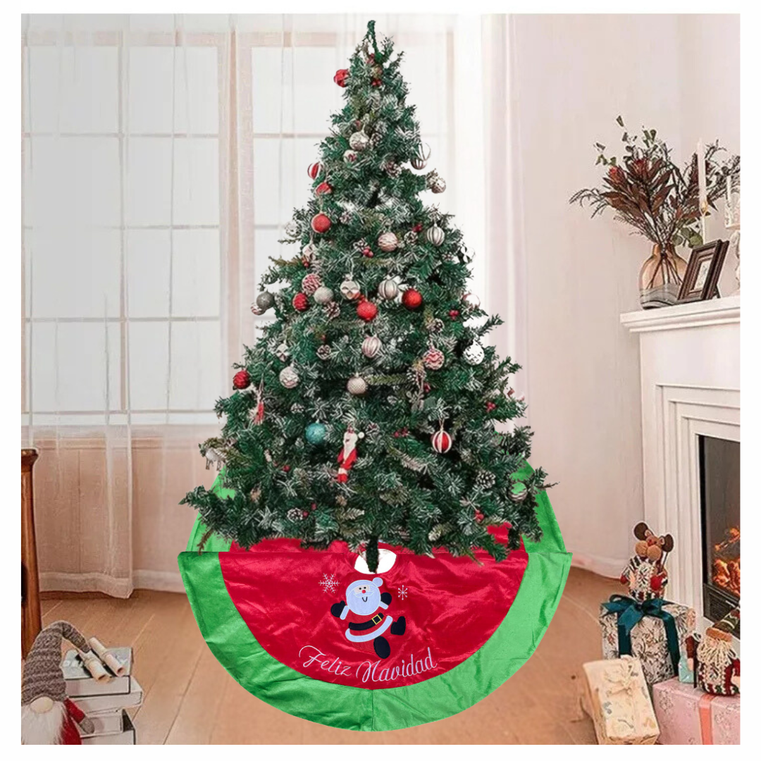 FALDÓN PIE DE ÁRBOL NAVIDAD ESTAMPADO RENOS NAVIDEÑOS - 4