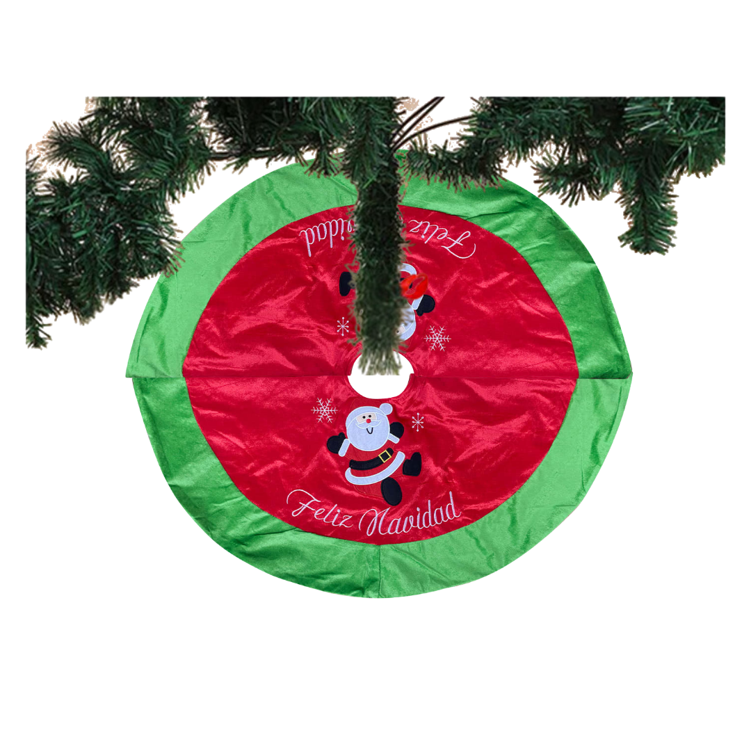 FALDÓN PIE DE ÁRBOL NAVIDAD ESTAMPADO RENOS NAVIDEÑOS - 5