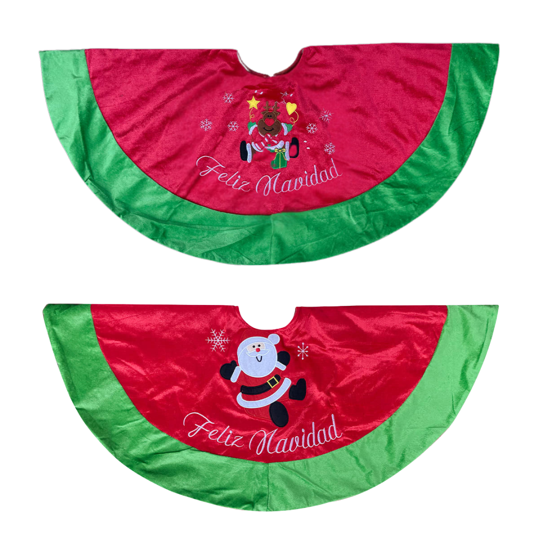FALDÓN PIE DE ÁRBOL NAVIDAD ESTAMPADO RENOS NAVIDEÑOS - 7