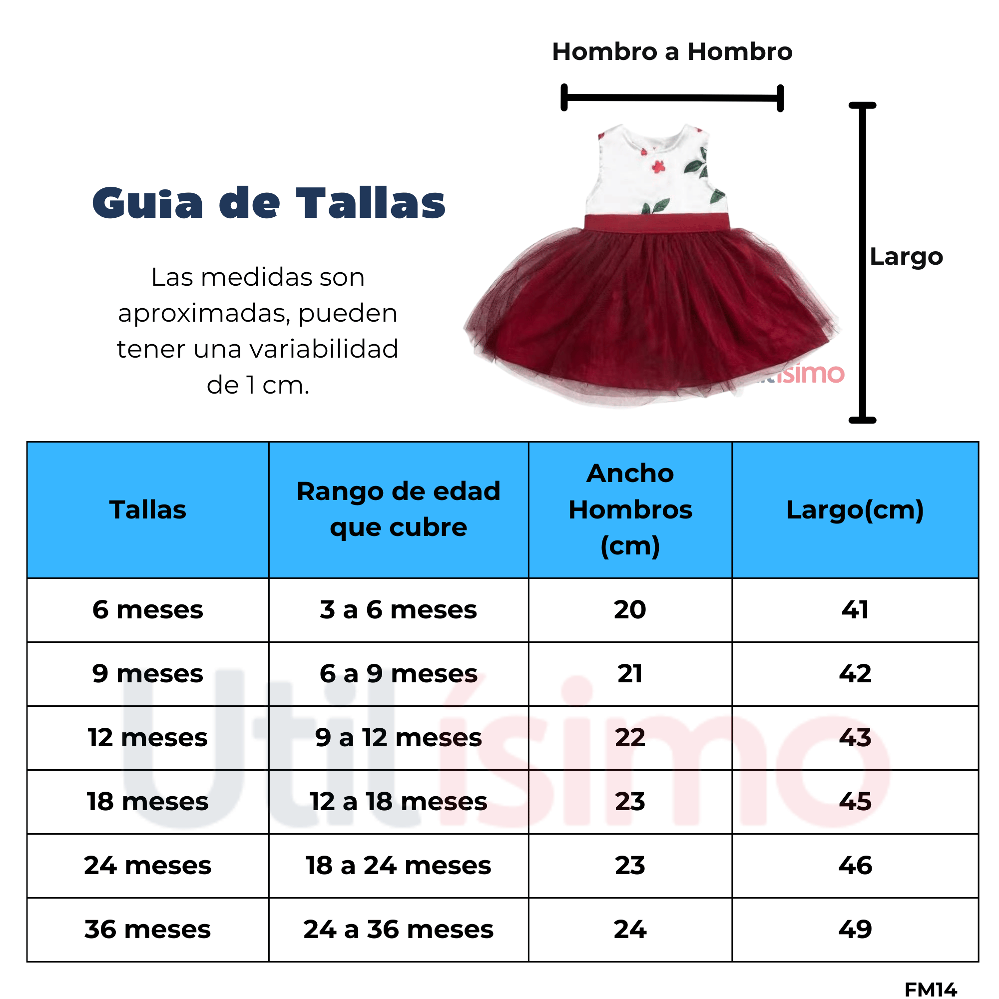 VESTIDO ROJO SIN MANGAS BEBÉS NIÑAS TRAJES 6 A 36 MESES - 3