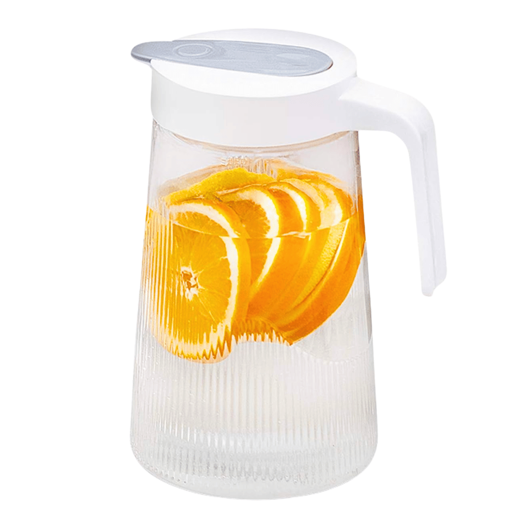 SET DE JARRA DE VIDRIO 4 TAZAS TAPA DE TIPO PUSH 1300 ML - 2
