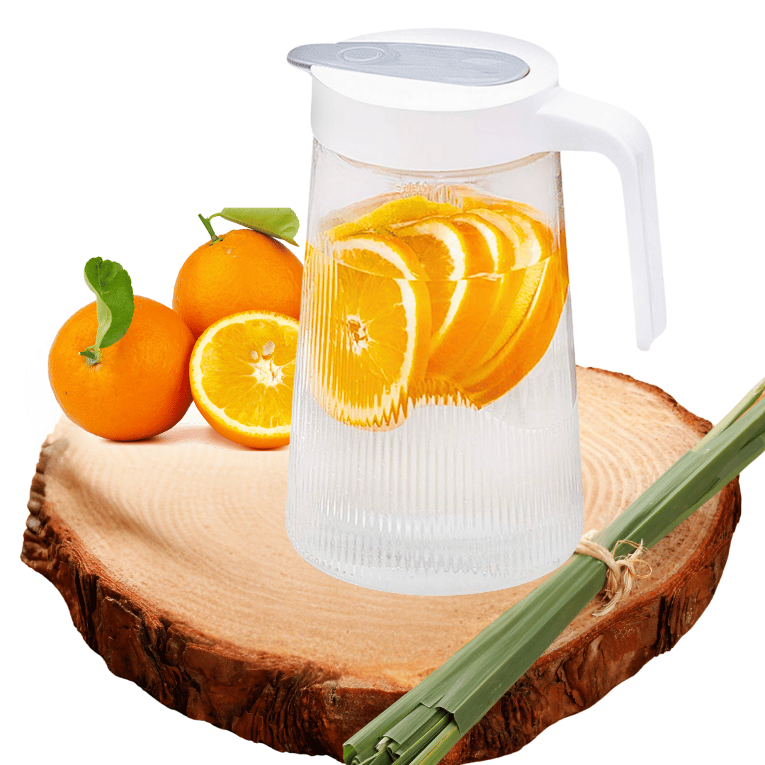 SET DE JARRA DE VIDRIO 4 TAZAS TAPA DE TIPO PUSH 1300 ML - 3