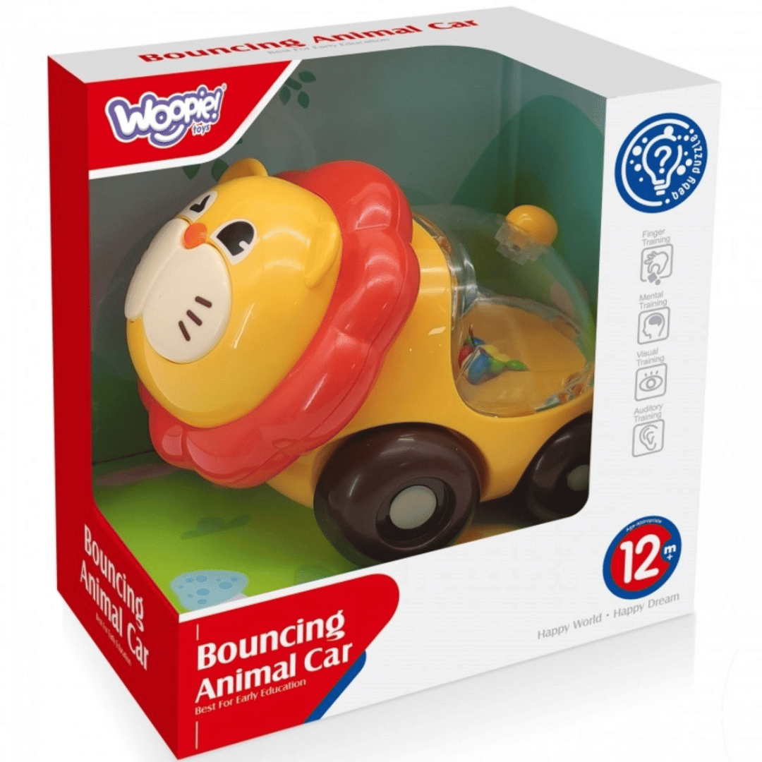 SONAJERO TEDMIMAK AUTOS JUGUETE ANIMALES INFANTILES NIÑOS DISEÑO LEÓN AMISTOSO - 2