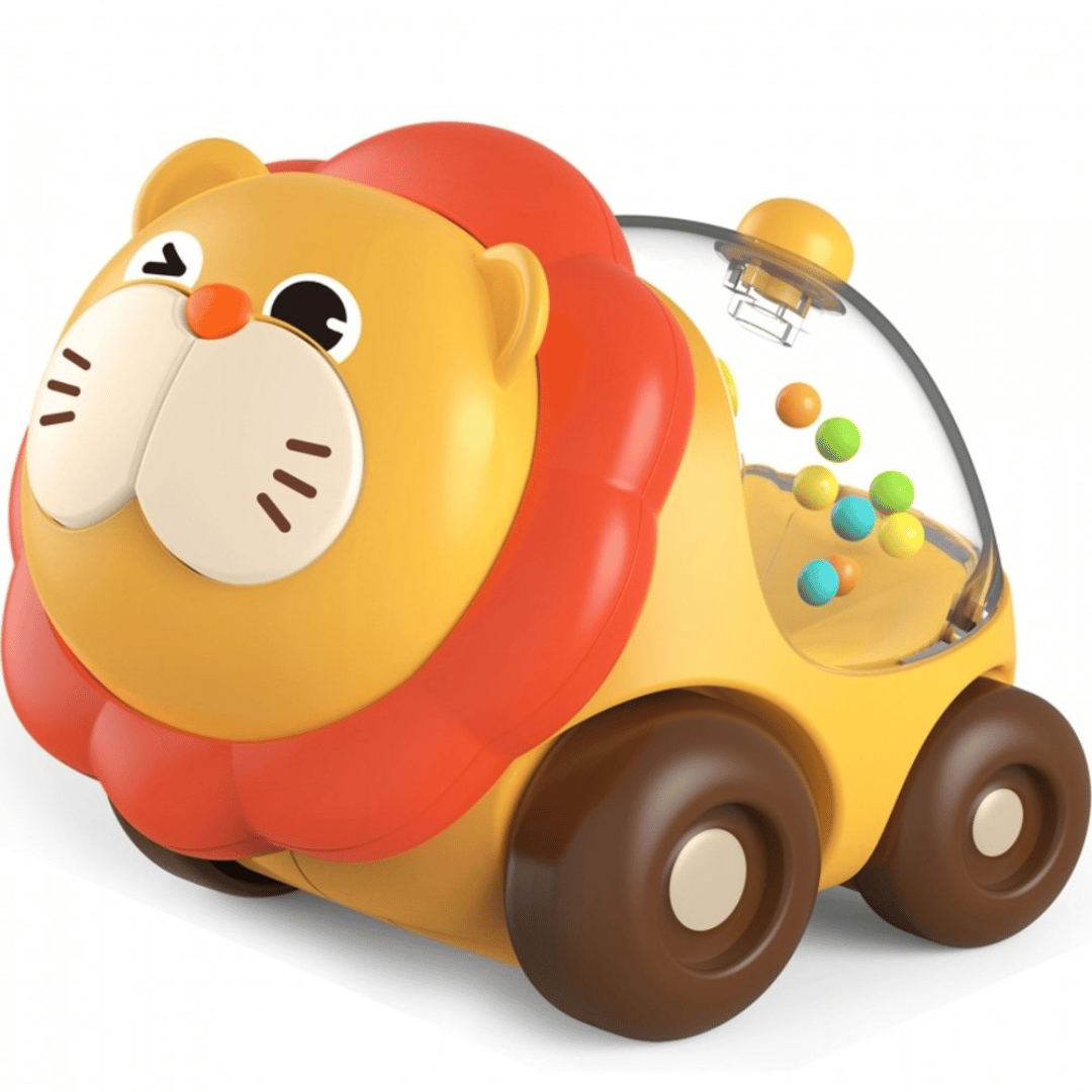 SONAJERO TEDMIMAK AUTOS JUGUETE ANIMALES INFANTILES NIÑOS DISEÑO LEÓN AMISTOSO - 4