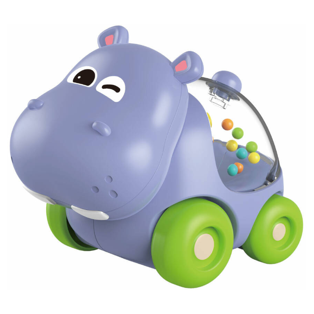 SONAJERO HUANGER AUTOS JUGUETE ANIMALES INFANTILES NIÑOS DISEÑO HIPOPÓTAMO AMISTOSO - 1