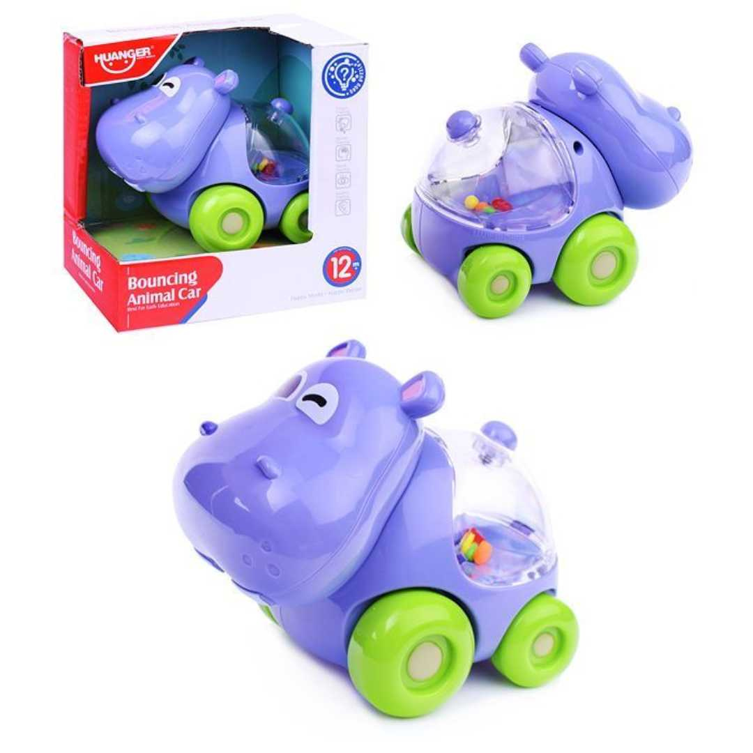SONAJERO HUANGER AUTOS JUGUETE ANIMALES INFANTILES NIÑOS DISEÑO HIPOPÓTAMO AMISTOSO - 2