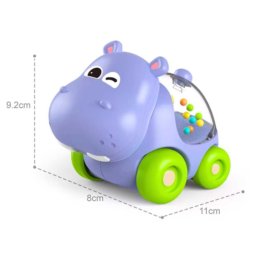 SONAJERO HUANGER AUTOS JUGUETE ANIMALES INFANTILES NIÑOS DISEÑO HIPOPÓTAMO AMISTOSO - 3
