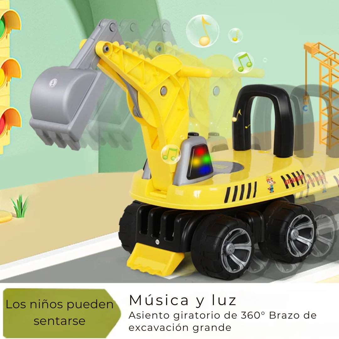 CORREPASILLO INFANTIL UTILÍSIMO AMARILLO ESTILO CAMIÓN EXCAVADORA NIÑO - 5