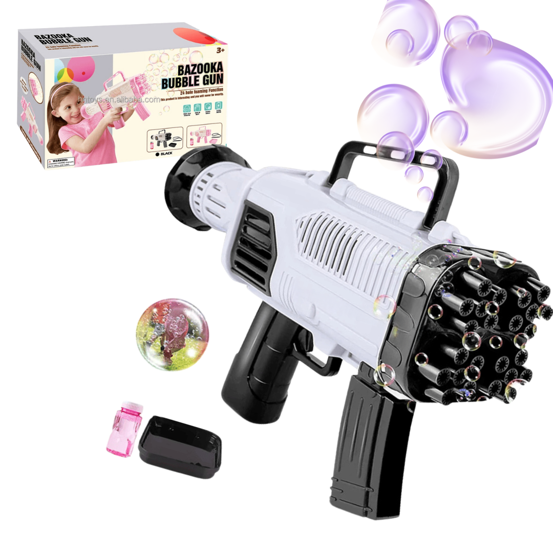 PISTOLA BURBUJA UTILÍSIMO 44 AGUJEROS ELÉCTRICA MANUAL JUGUETE NIÑO - 1