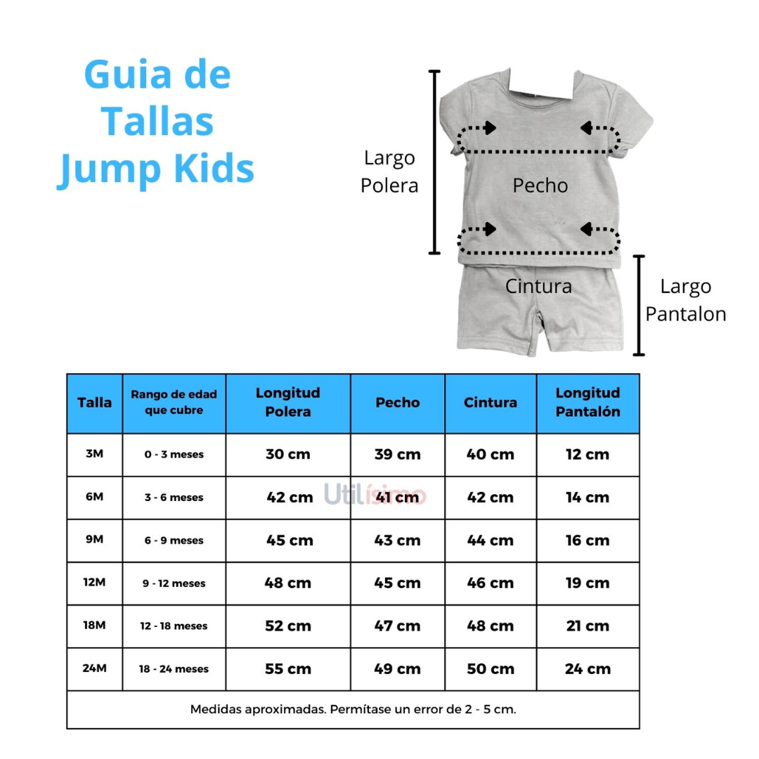 SET DE CONJUNTO Y ENTERITO PARA BEBÉS NIÑOS JUMP KIDS - 3