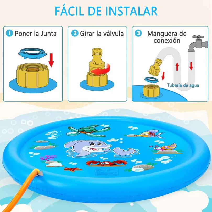 ALFOMBRA INFLABLE NEW LINE TIPO FUENTE PISCINA NIÑO PEQUEÑA - 5