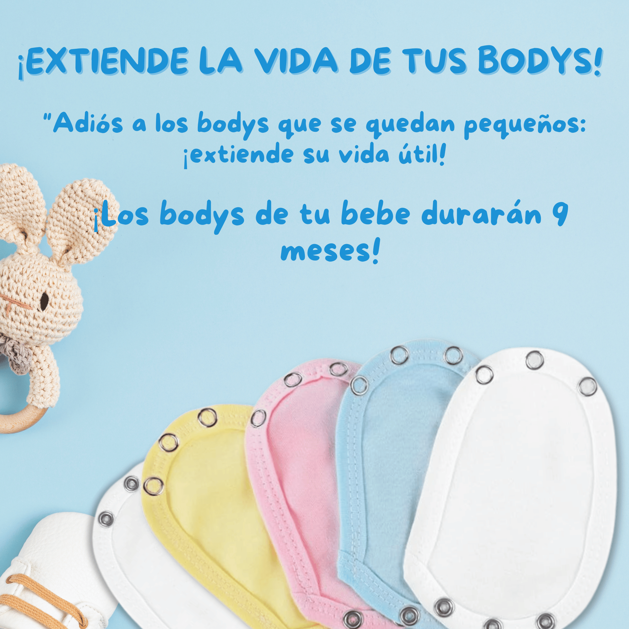 PACK 4 EXTENSOR BODY BEBÉ ALGODÓN NIÑA TEDMIMAK + PACK 4 BODYS MANGA CORTA ROSA LITTLE PRINCESS - 9
