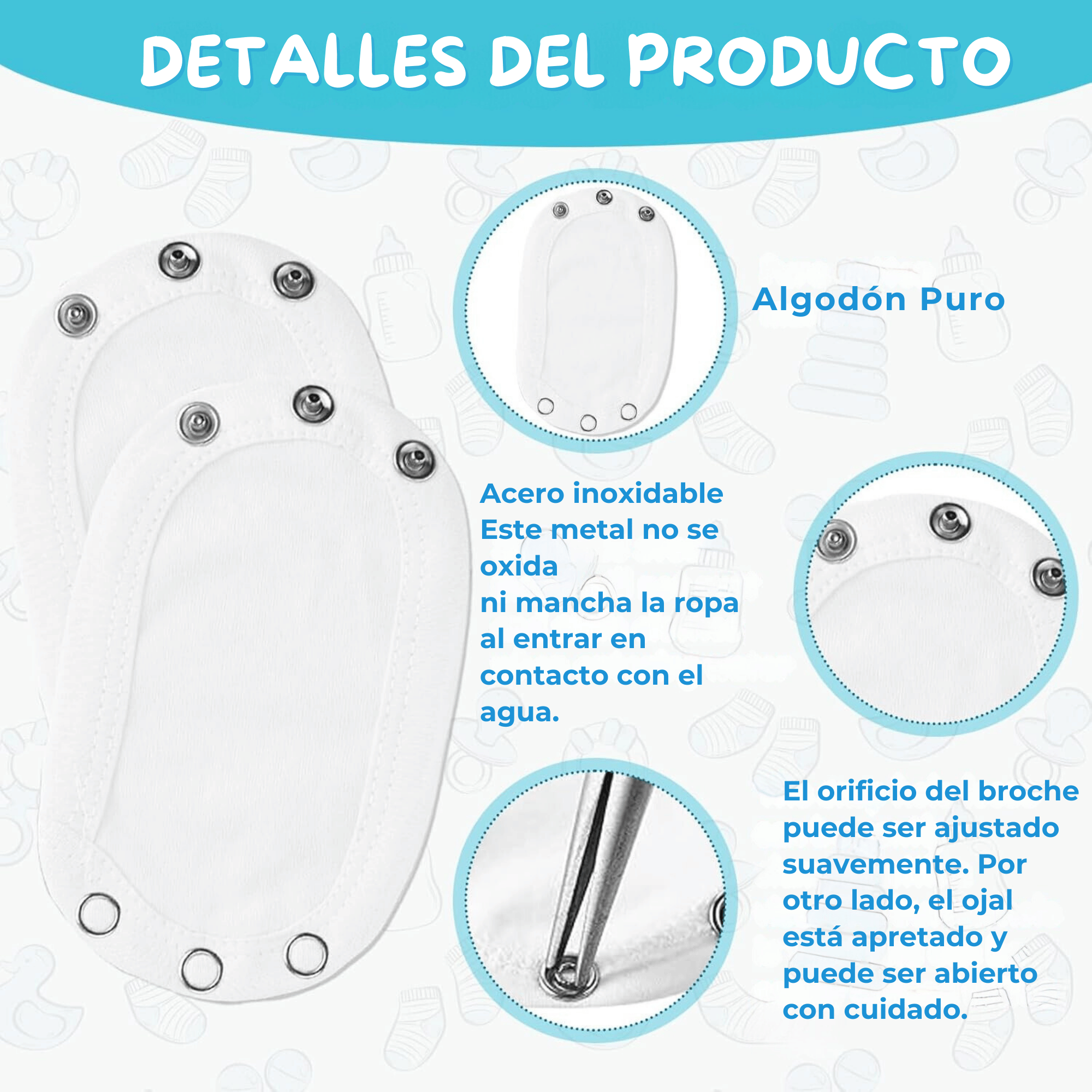 PACK 5 EXTENSOR BODY BEBÉ ALGODÓN NIÑO TEDMIMAK + PACK 5 BODYS MANGA CORTA OSO AMISTOSO - 6