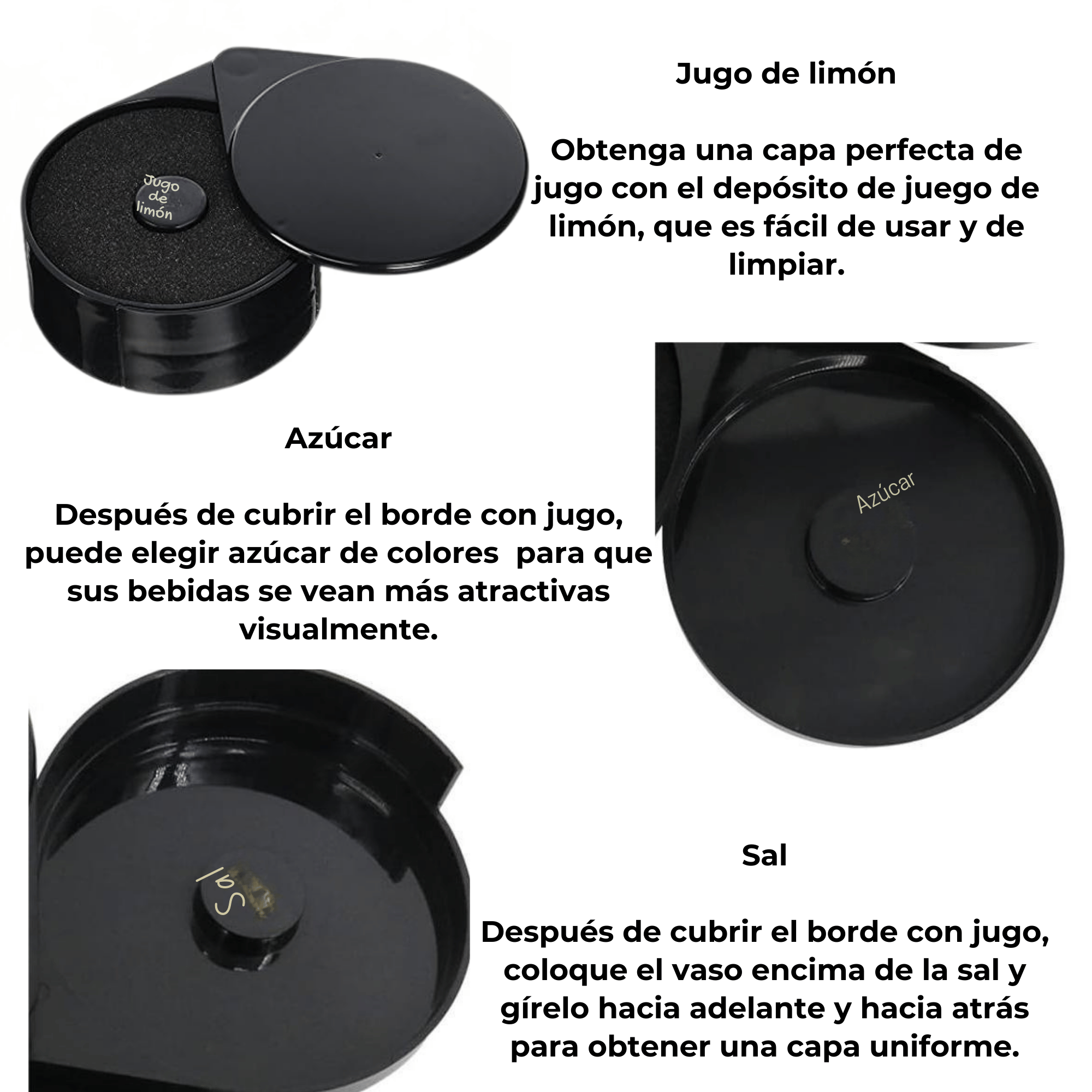 ESCARCHADOR DE COPASS VASOS ORILLADOR COCTELES MICHELADAS 3 BANDEJAS - 3