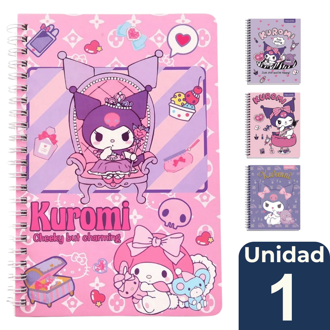 CUADERNO UNIVERSITARIO UTILÍSIMO 100 HOJAS KUROMI PRO ARTE DISEÑOS SURTIDOS 1 UNIDAD - 1