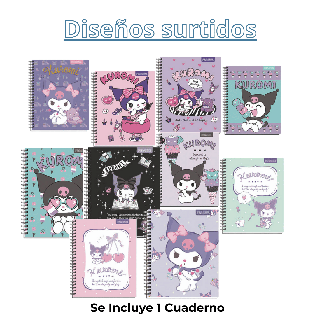 CUADERNO UNIVERSITARIO UTILÍSIMO 100 HOJAS KUROMI PRO ARTE DISEÑOS SURTIDOS 1 UNIDAD - 5