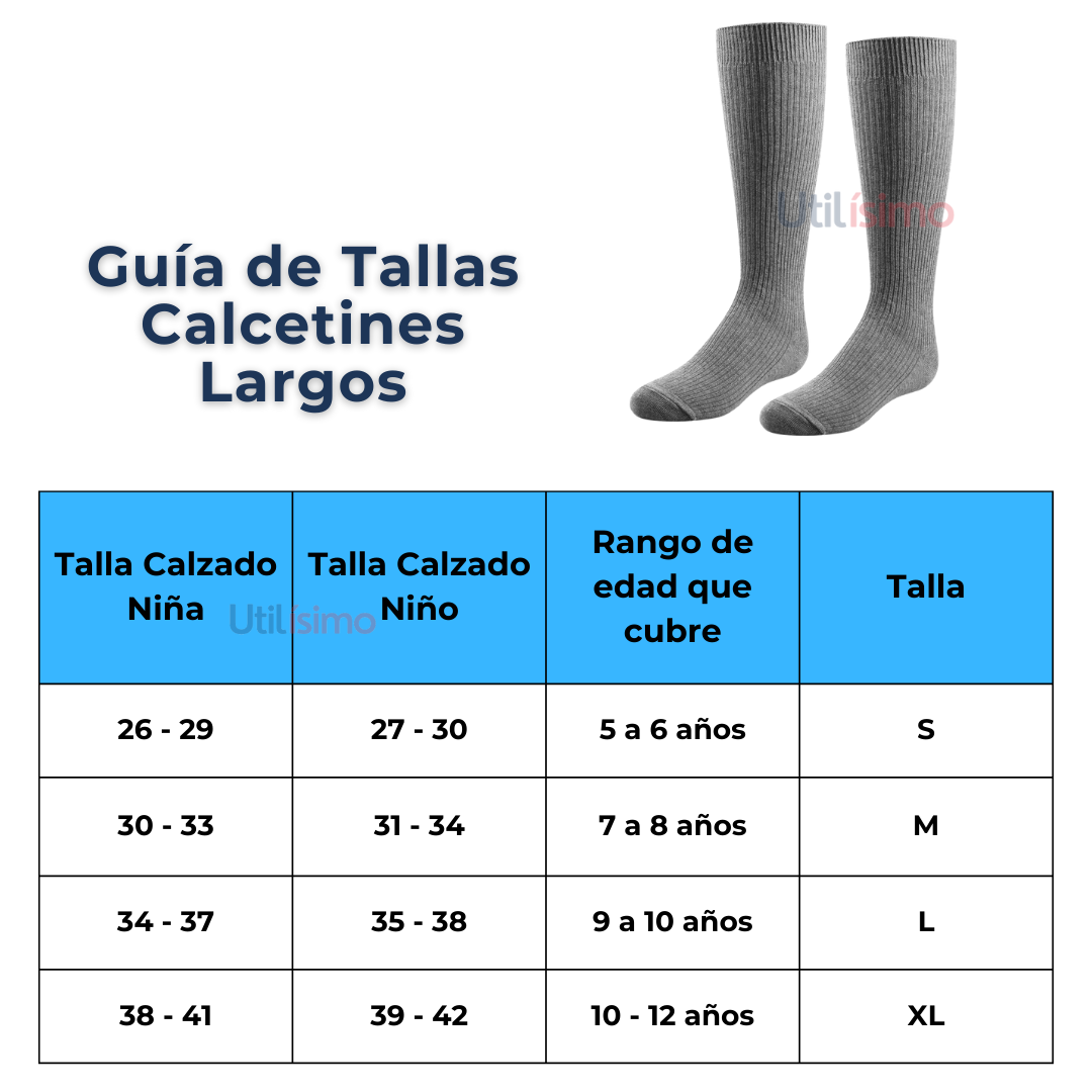 PACK 3 CALCETINES BAMBÚ NIÑA UTILÍSIMO GRIS ESCOLAR LARGO MAS CLOTHING - 2