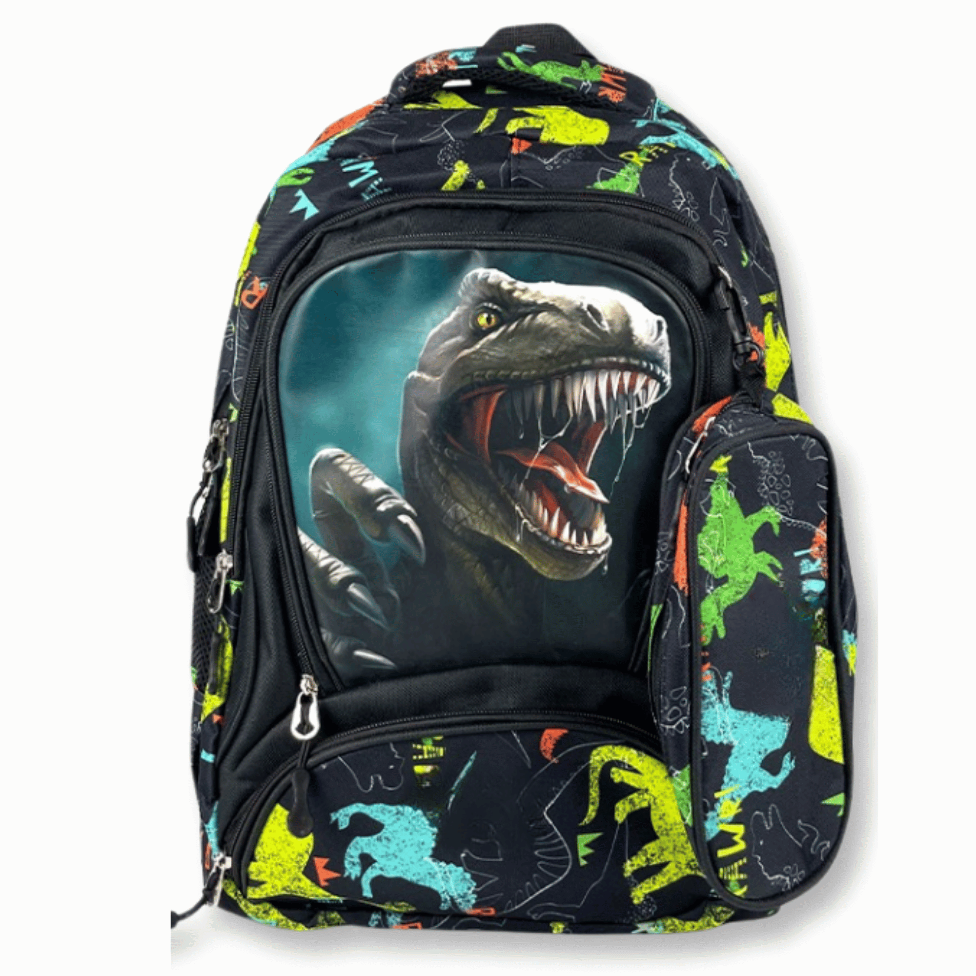 MOCHILA CON LONCHERA Y ESTUCHE 45CM ESCOLAR NIÑO GRAY DINOSAUR - 4