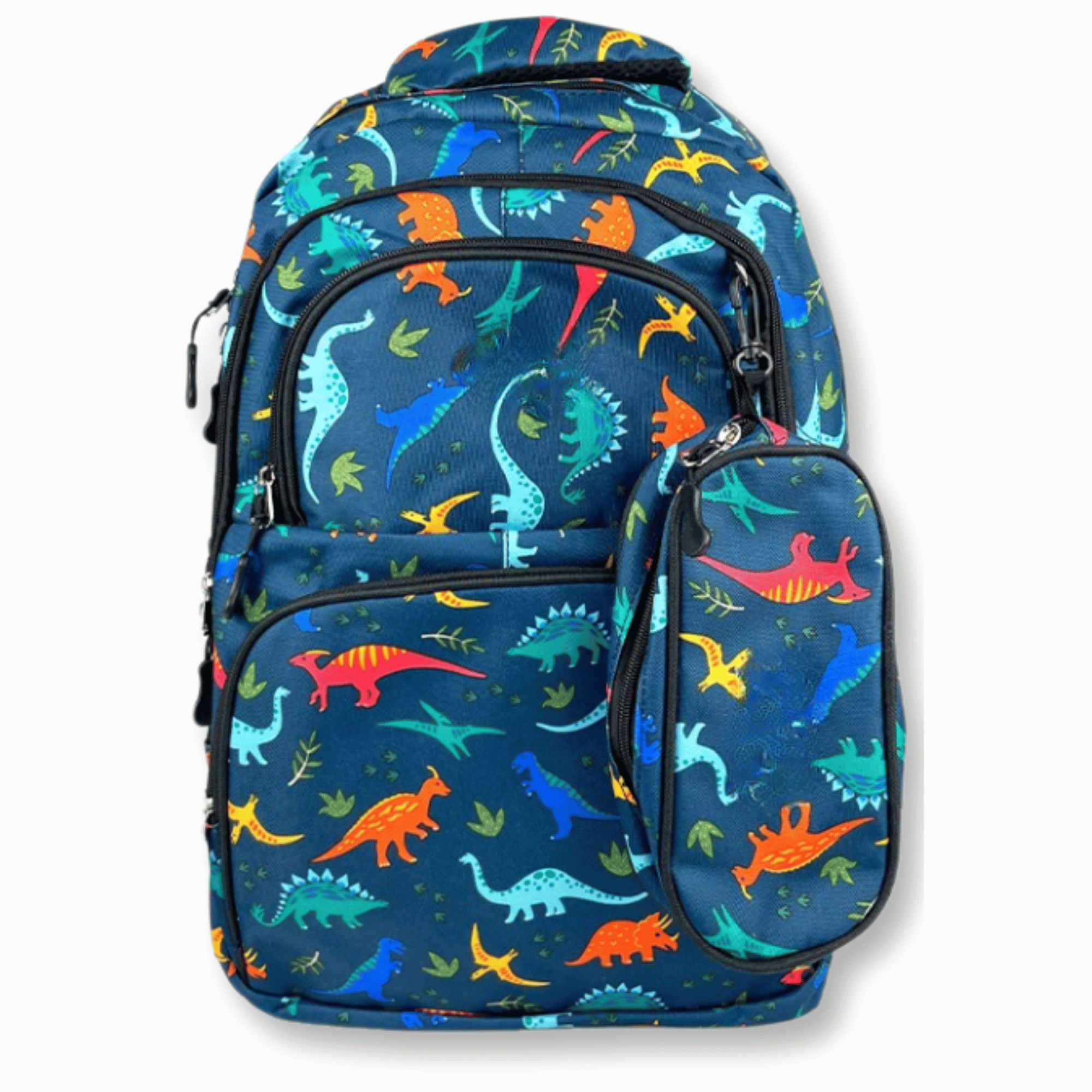 MOCHILA CON LONCHERA Y ESTUCHE 45CM ESTAMPADO FULL COLOR NIÑO DINOSAURS - 4