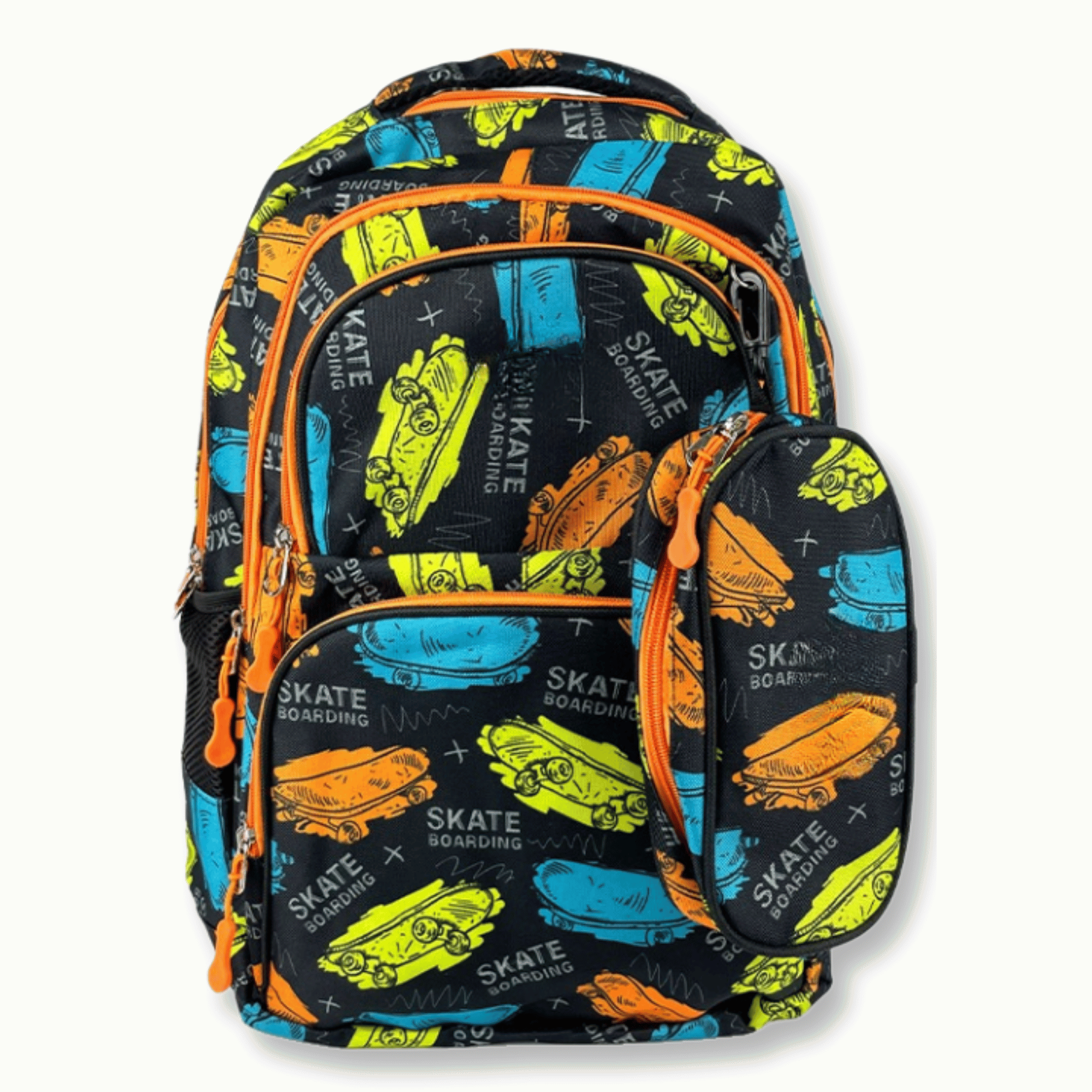 MOCHILA CON LONCHERA Y ESTUCHE 45CM ESTAMPADO FULL COLOR NIÑO FULL COLOR SKATEBOARDS - 4