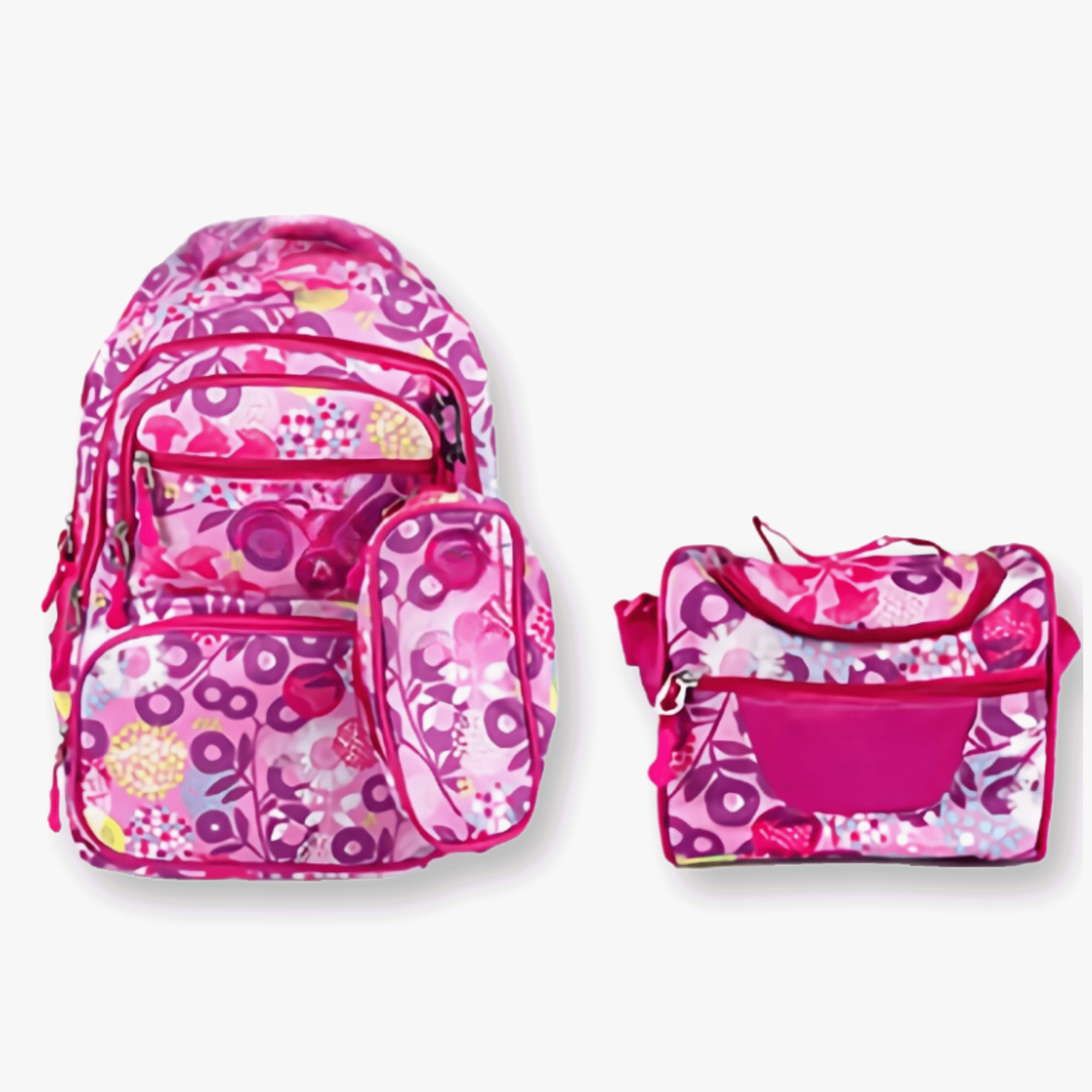 MOCHILA CON LONCHERA Y ESTUCHE 45CM DISEÑOS VARIADOS NIÑA STARS IN PINK - 1