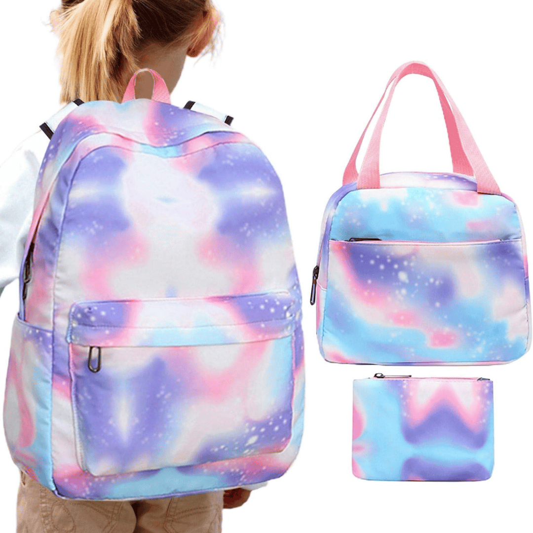 PACK MOCHILA LONCHERA ESTUCHE 43CM JUVENIL Y ESCOLAR GRADIENT PRINT PURPLE-PINK FUSION - 3