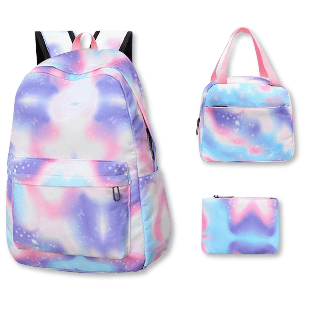 PACK MOCHILA LONCHERA ESTUCHE 43CM JUVENIL Y ESCOLAR GRADIENT PRINT PURPLE-PINK FUSION - 5