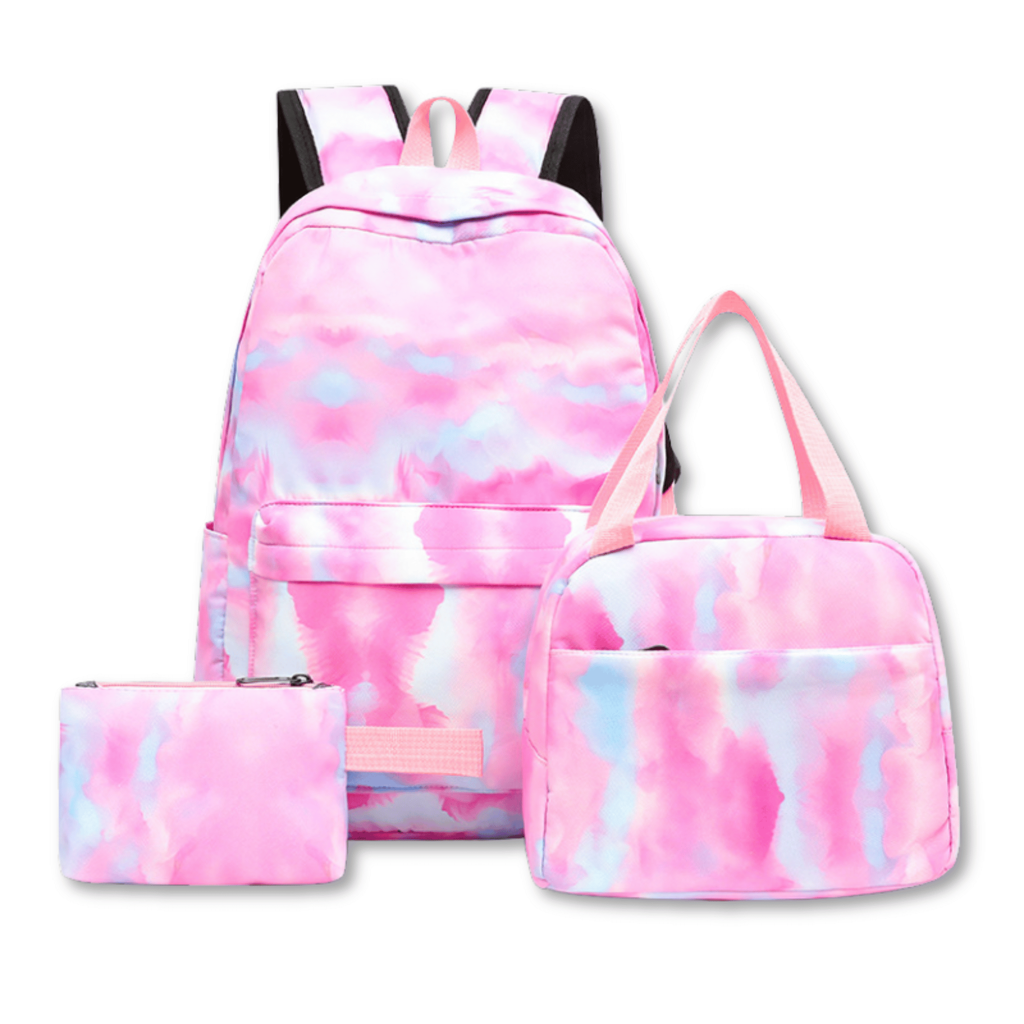 PACK MOCHILA LONCHERA ESTUCHE 43CM JUVENIL Y ESCOLAR GRADIENT PRINT LIGHT PINK - 1