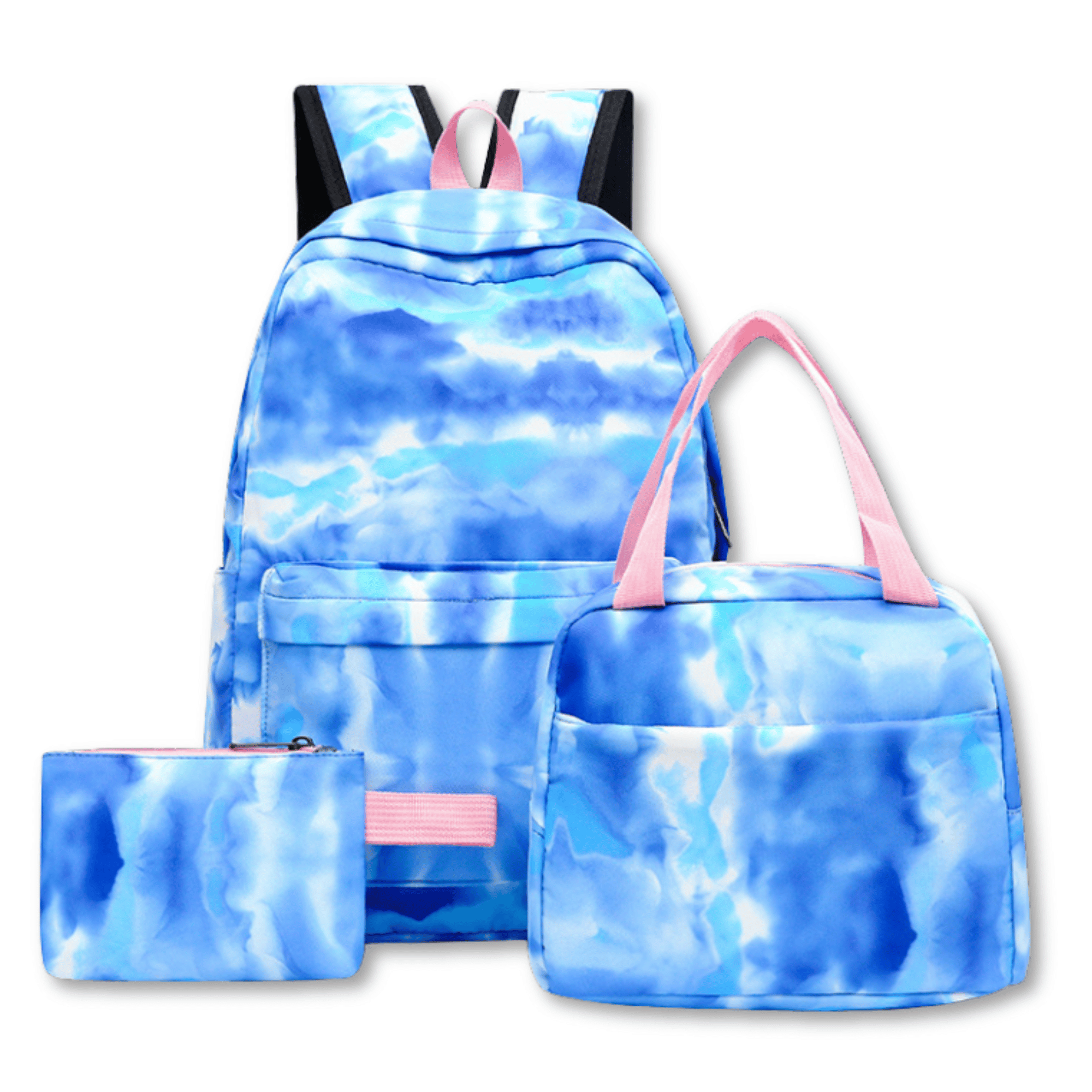 PACK MOCHILA LONCHERA ESTUCHE 43CM JUVENIL Y ESCOLAR GRADIENT PRINT SKY BLUE - 1