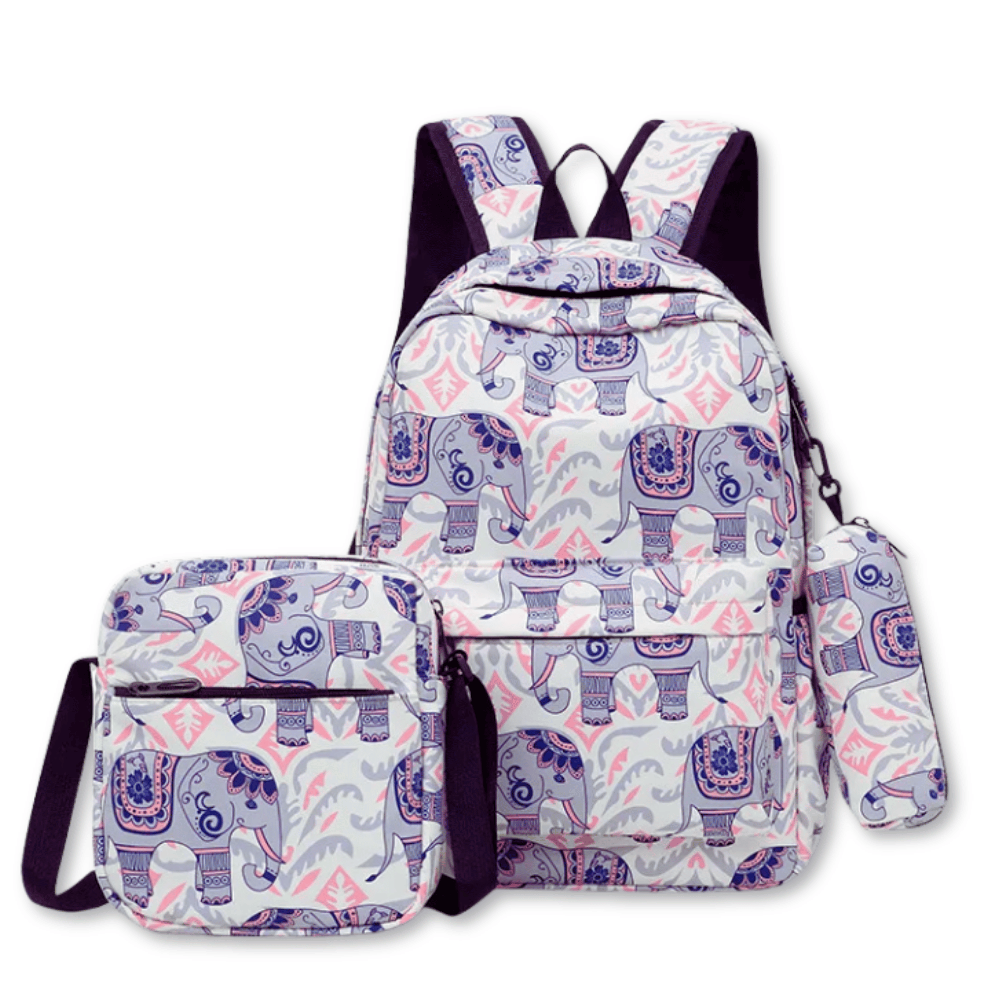 PACK MOCHILA LONCHERA ESTUCHE 43CM JUVENIL Y ESCOLAR ELEPHANT - 1