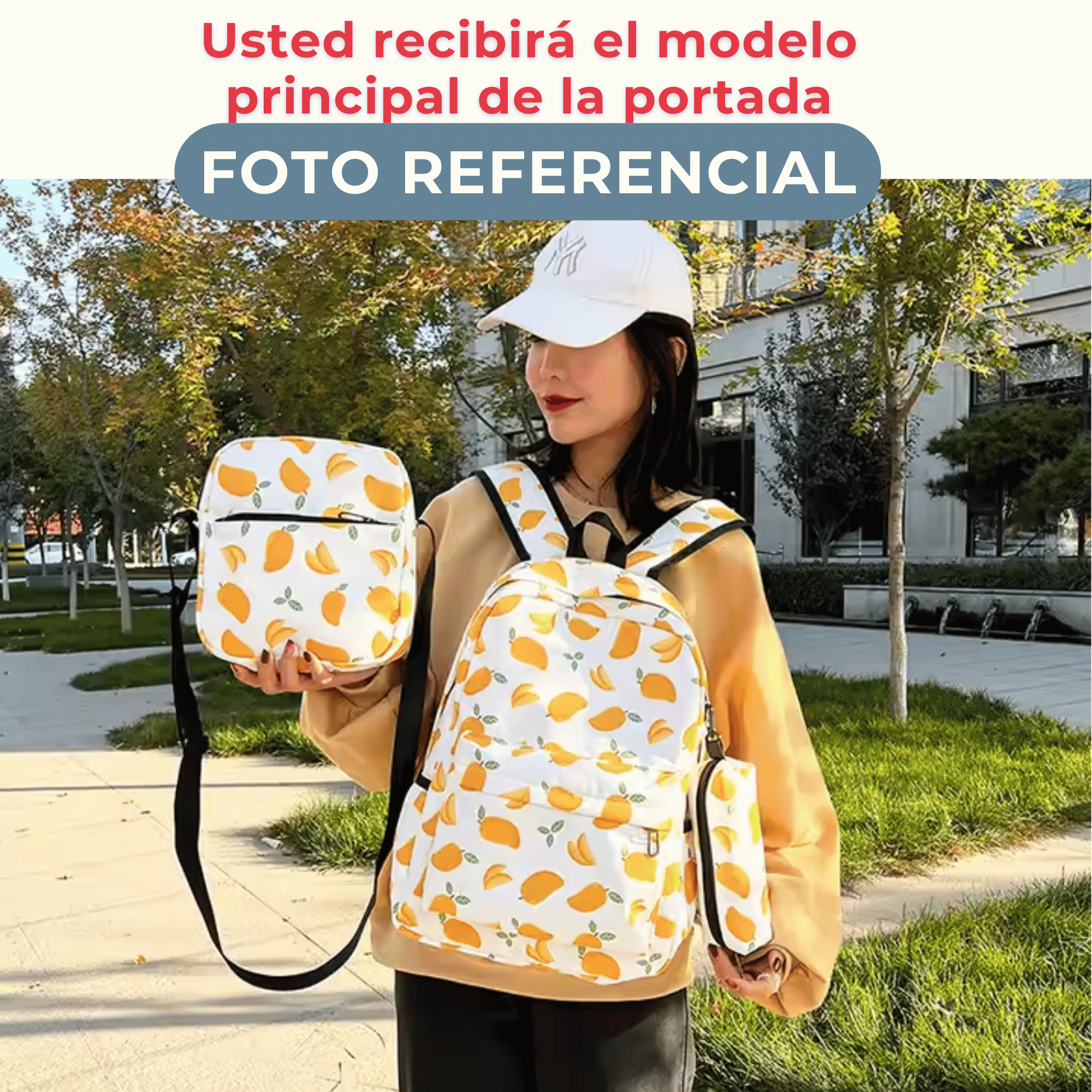 PACK MOCHILA LONCHERA ESTUCHE 43CM JUVENIL Y ESCOLAR CAT - 5