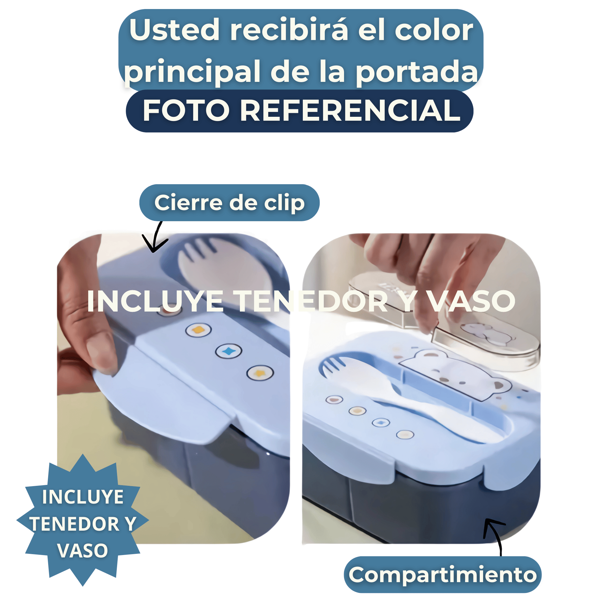 FIAMBRERA CONTENEDOR OSITO 1200 ML TÁPER HERMÉTICO + CUBIERTOS Y VASO INFANTIL PINK - 3