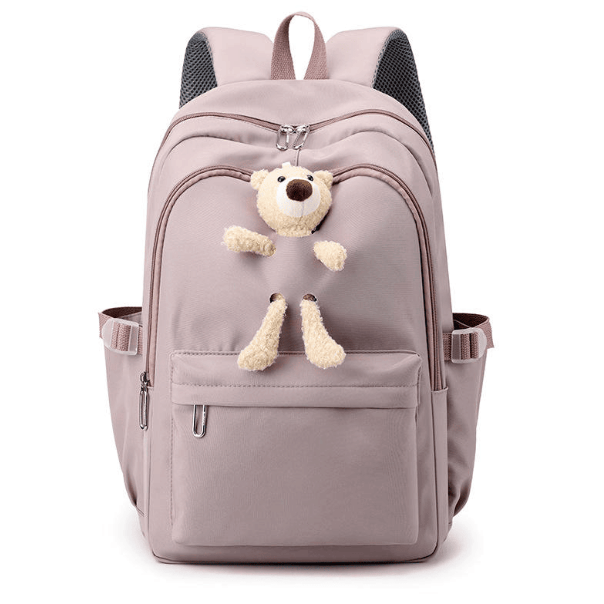 MOCHILA ESCOLAR JUVENIL 46CM NIÑAS ESTILO KAWAII CUTE TEDDY BEAR PURPLE - 3