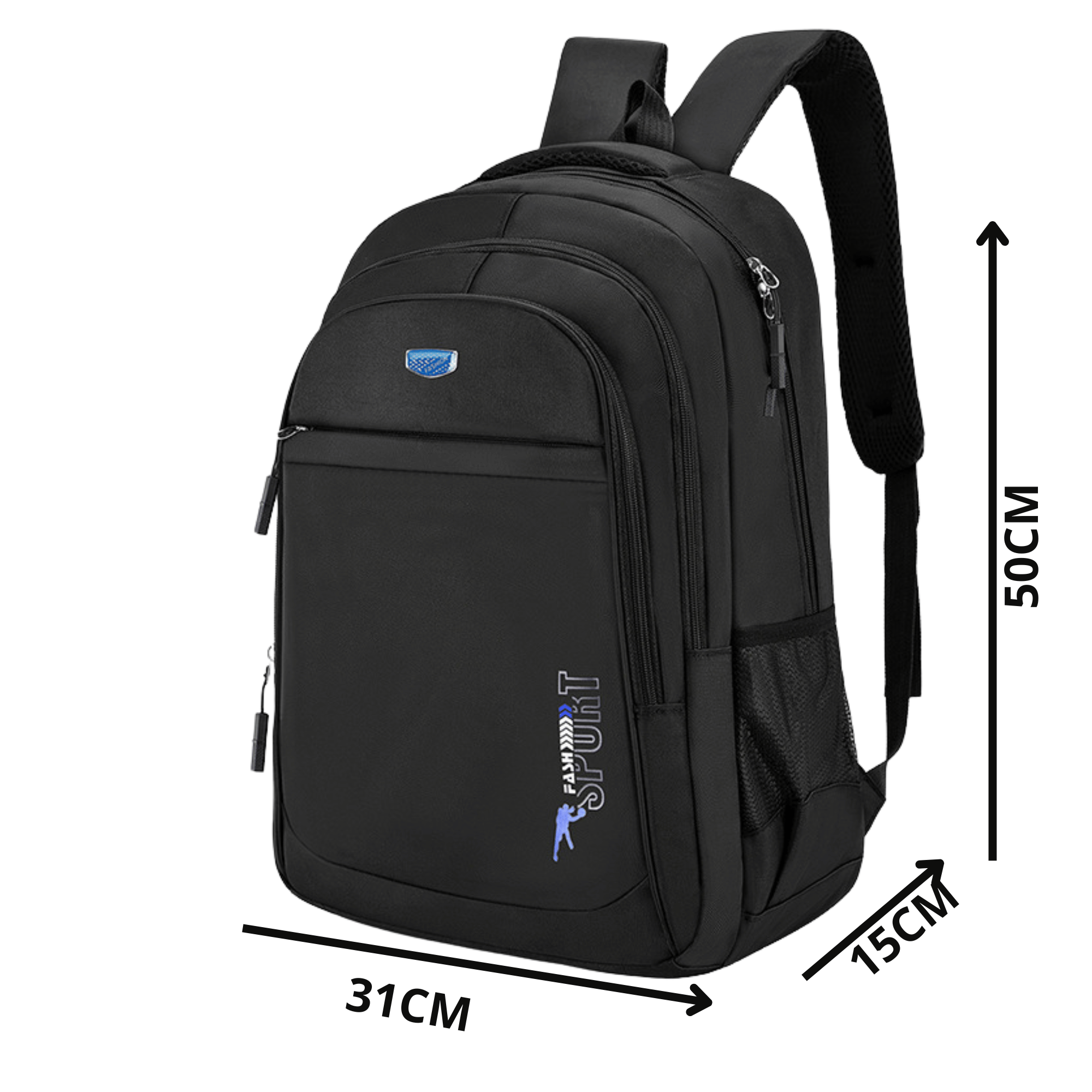 MOCHILA ESCOLAR JUVENIL Y UNIVERSITARIO 50CM DISEÑO MULTIFUNCIONAL BLUE - 2