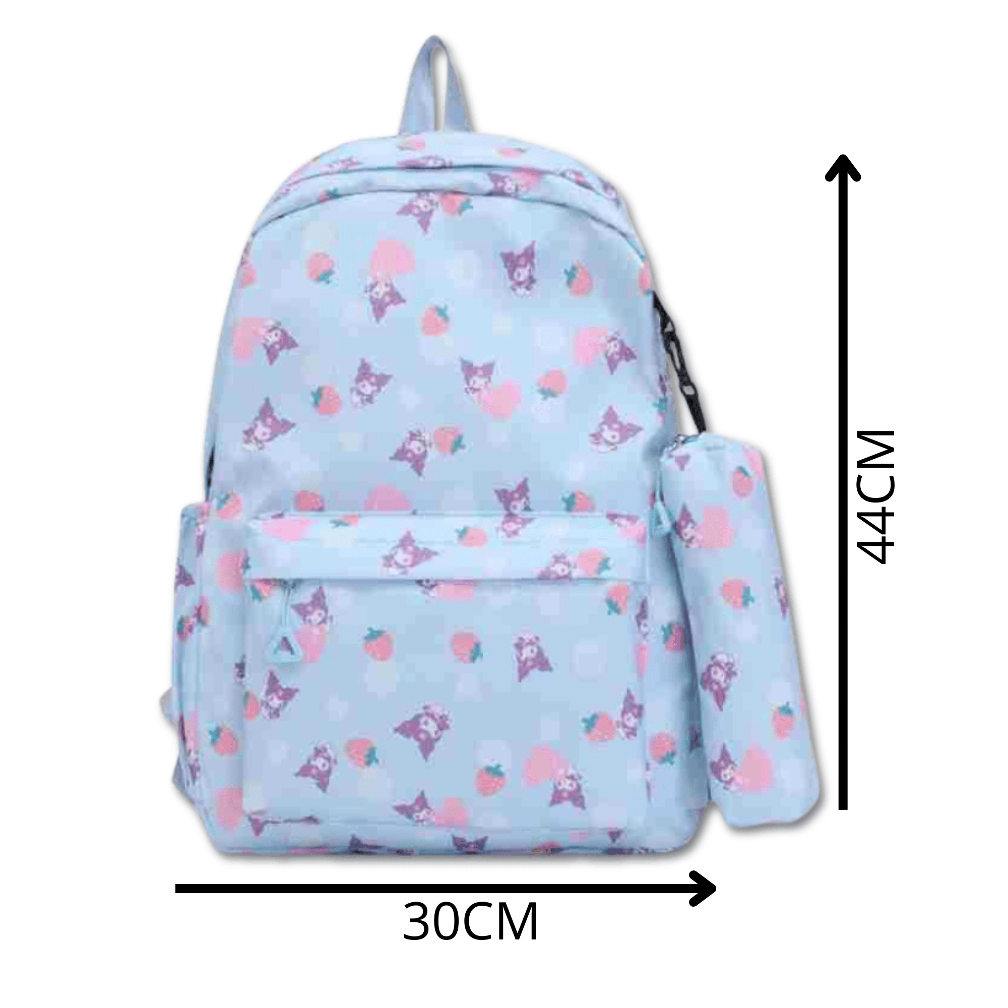 MOCHILA KUROMI ESCOLAR 44CM SANRIO ESTILO KAWAII SKY BLUE - 2