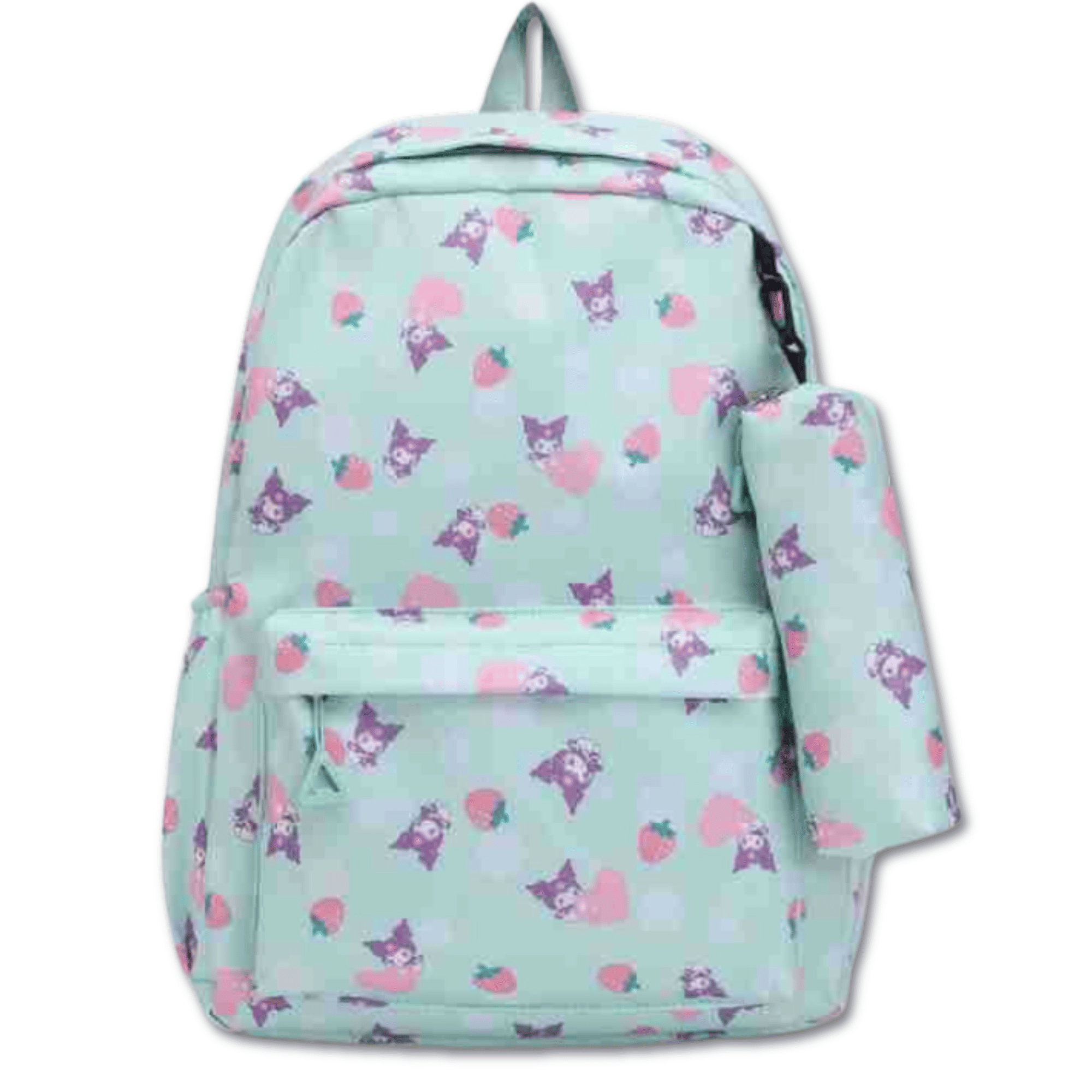MOCHILA KUROMI ESCOLAR 44CM SANRIO ESTILO KAWAII LIGHT GREEN - 1