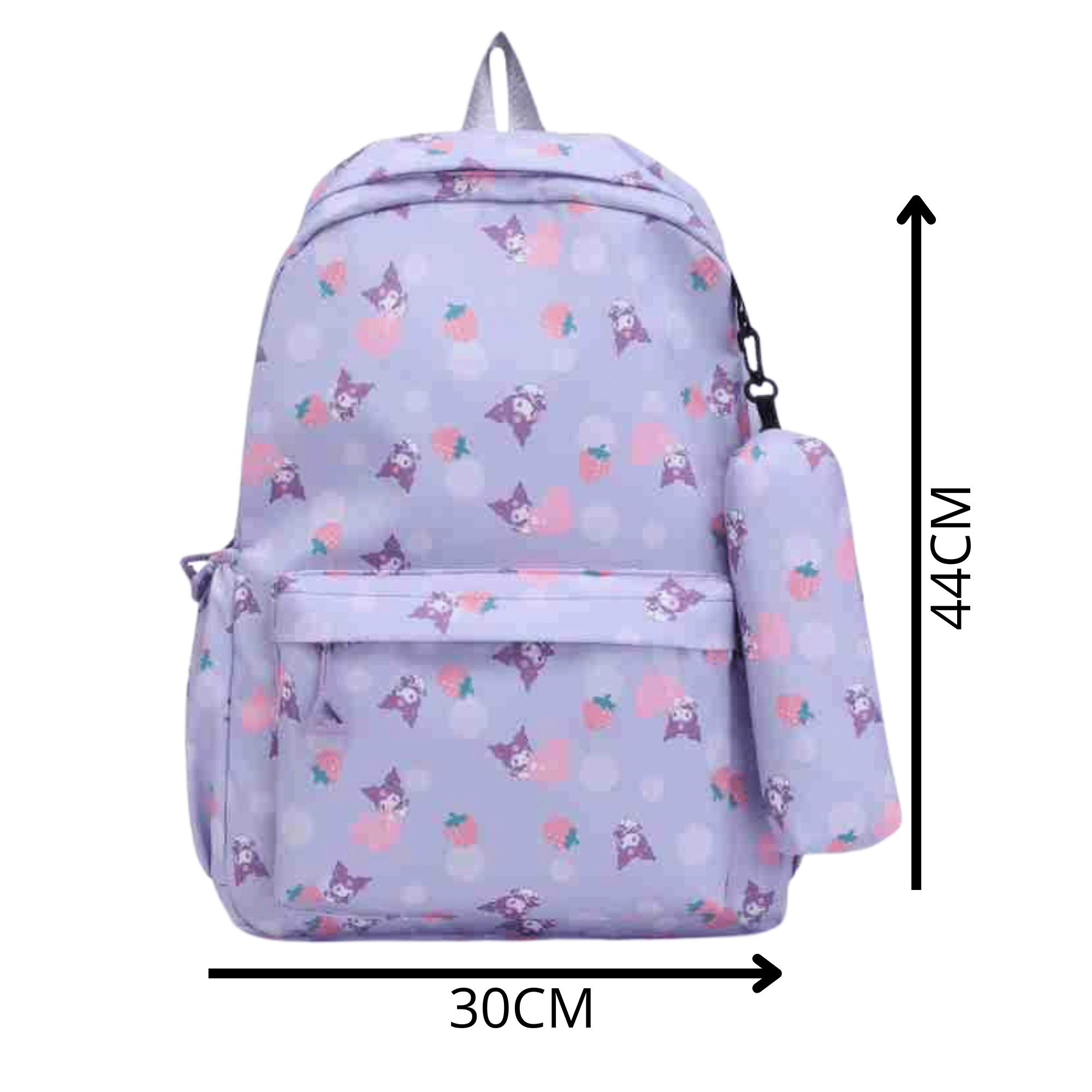 MOCHILA KUROMI ESCOLAR 44CM SANRIO ESTILO KAWAII PURPLE - 2