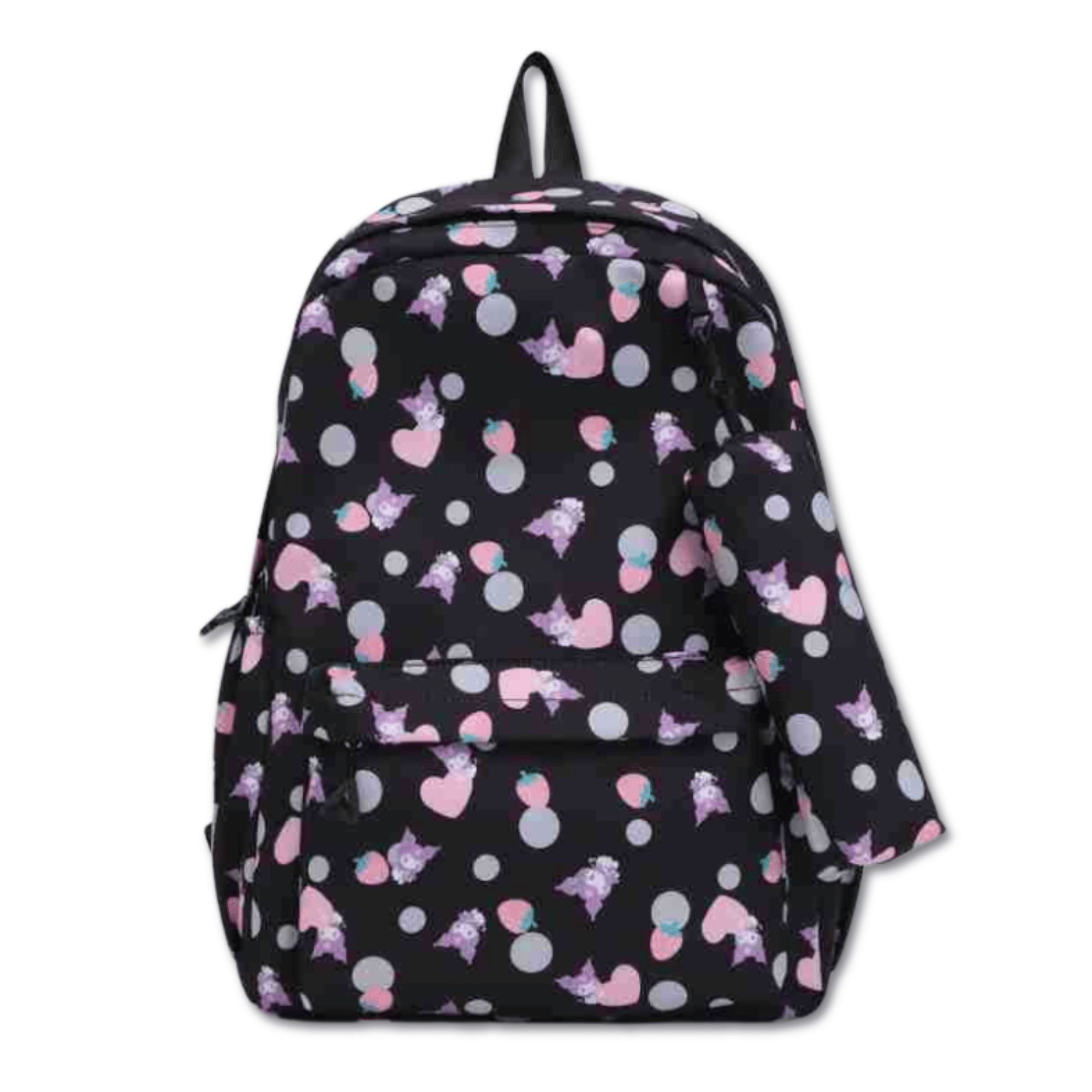 MOCHILA KUROMI ESCOLAR 44CM SANRIO ESTILO KAWAII BLACK PINK - 1