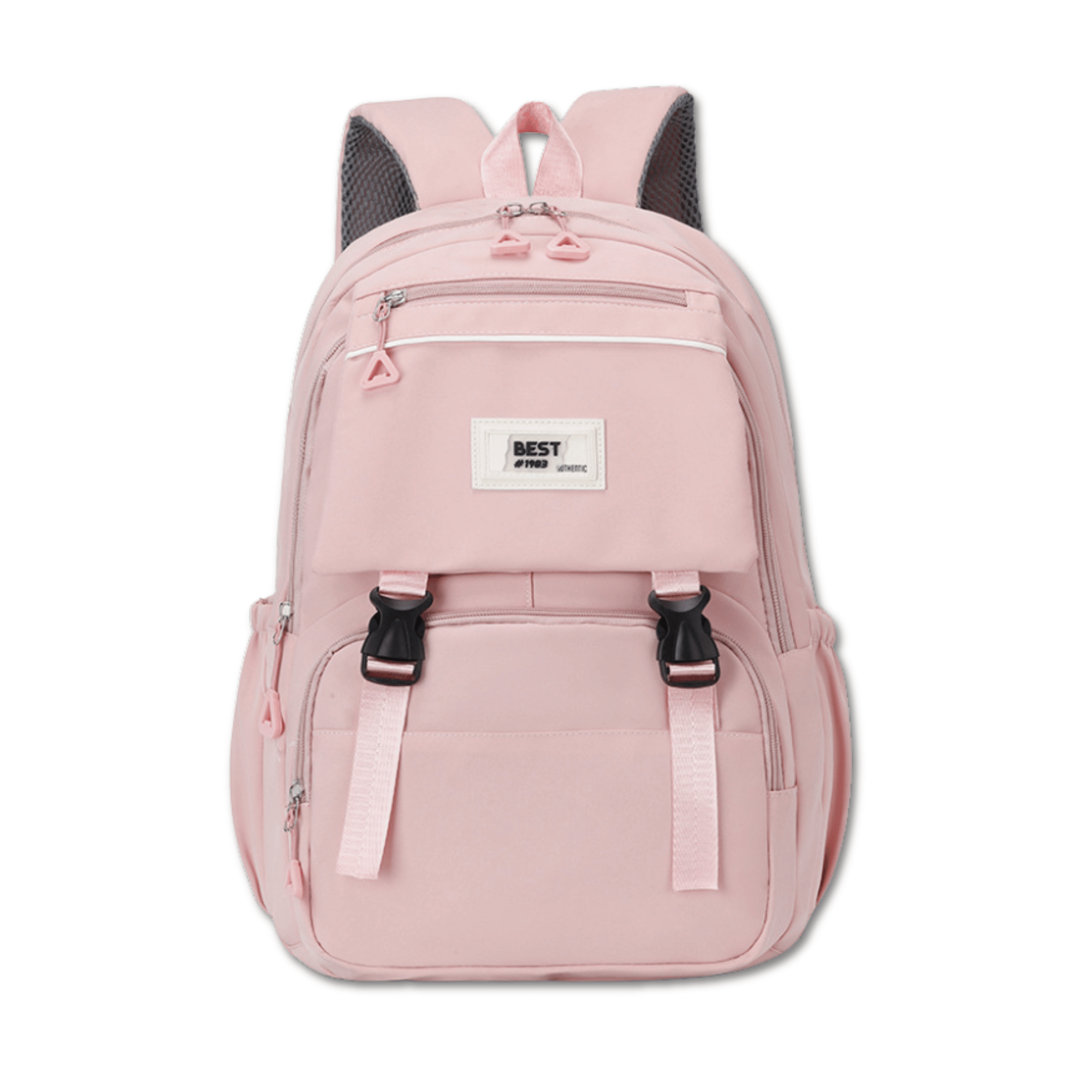 MOCHILA ESCOLAR JUVENIL 48CM DISEÑO UNICOLOR LIGHT PINK - 1