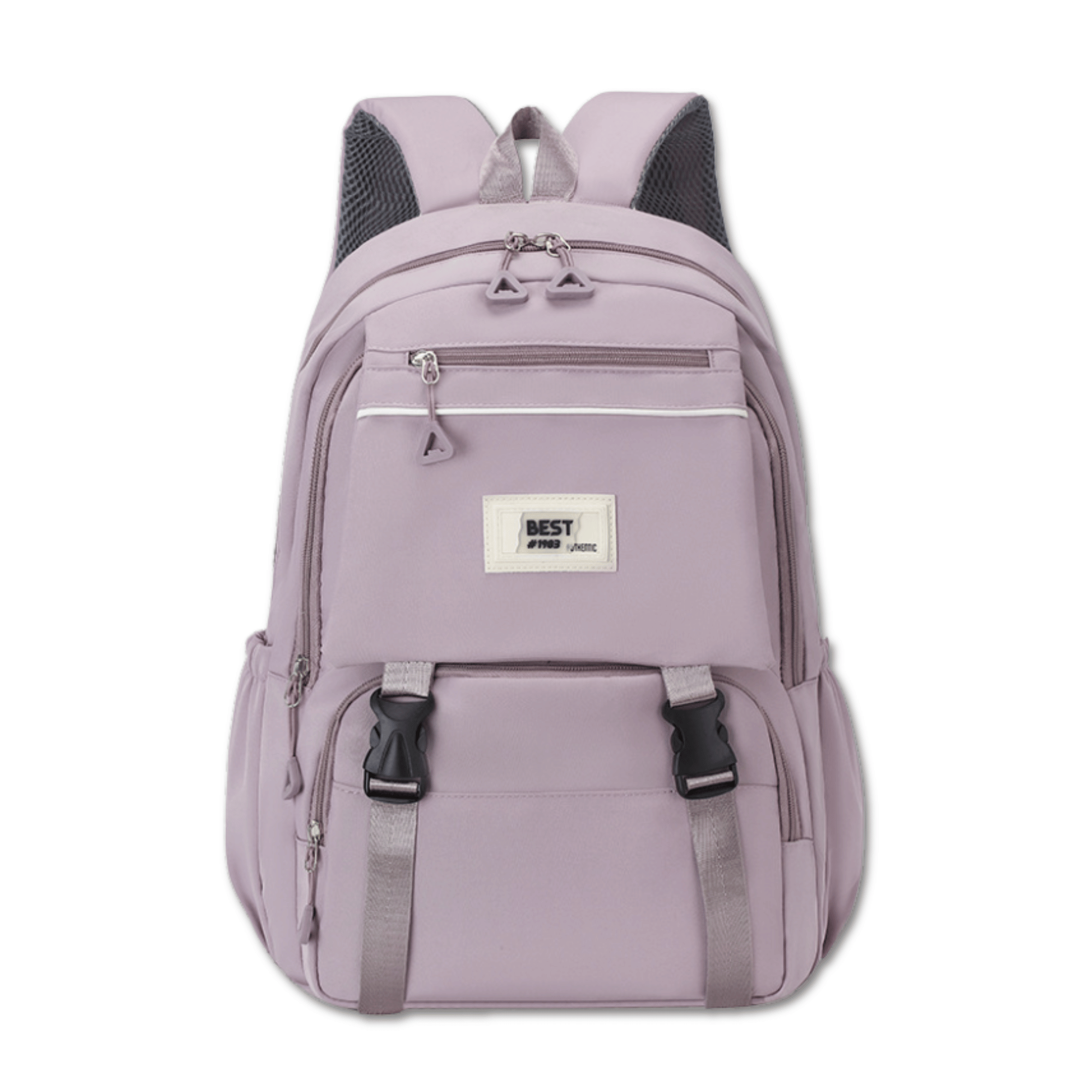 MOCHILA ESCOLAR JUVENIL 48CM DISEÑO UNICOLOR PURPLE - 1