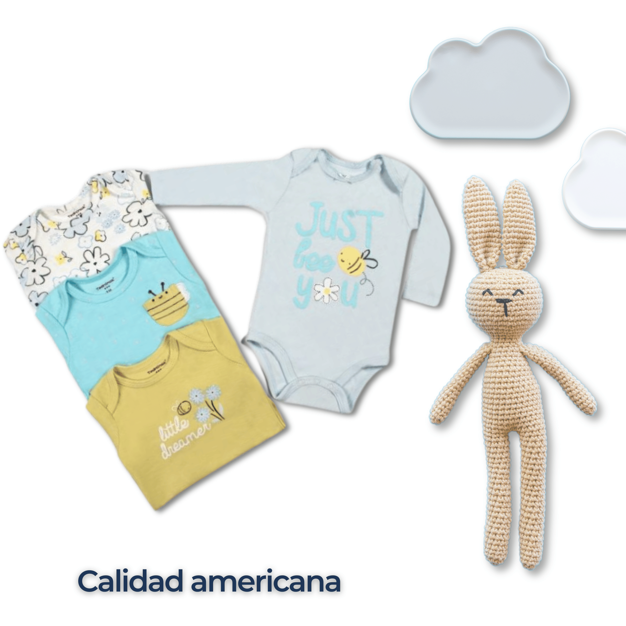 PACK 4 BODYS BEBÉ NIÑA MANGA LARGA TEDMIMAK ALGODÓN SWEET BEE - 6