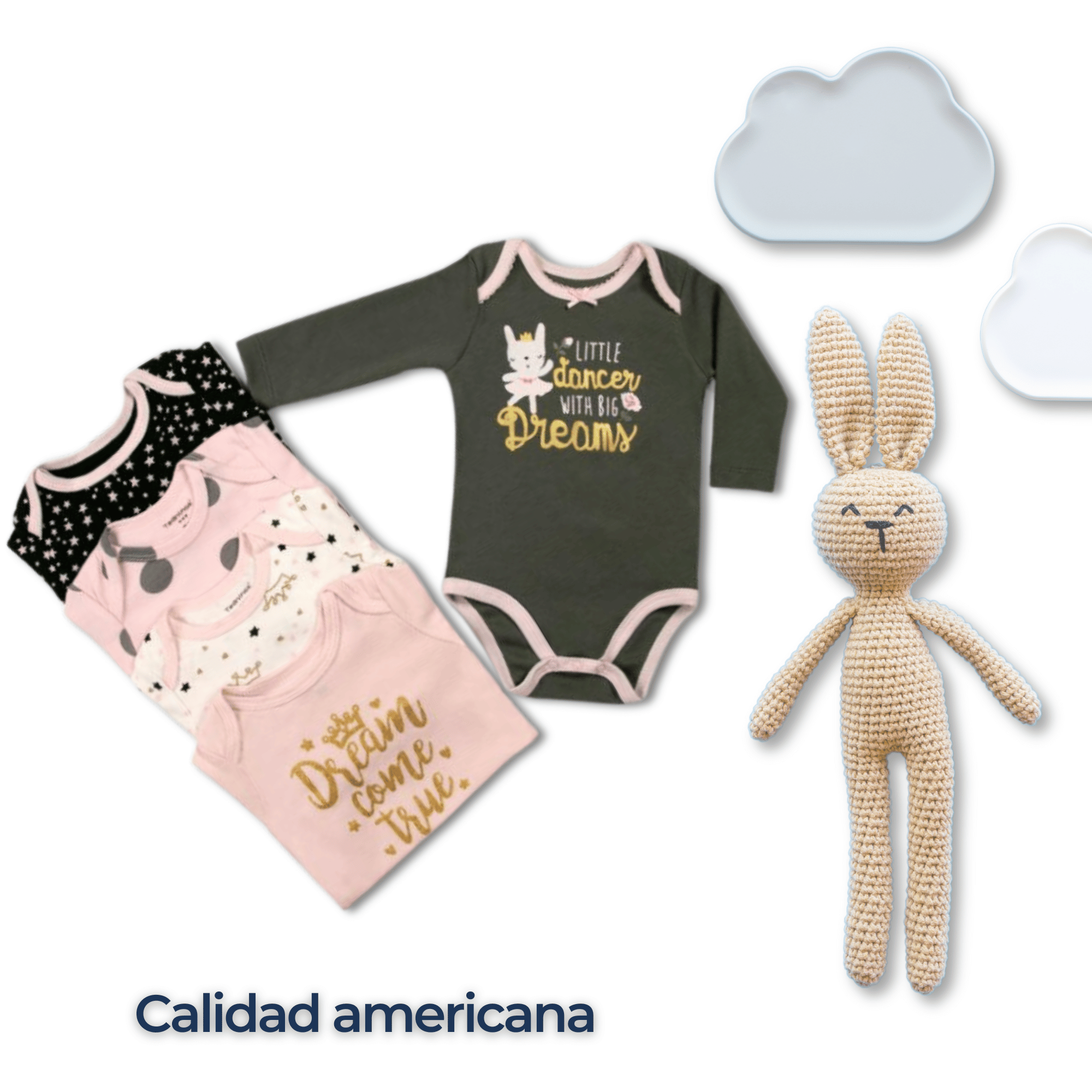 PACK 5 BODYS BEBÉ NIÑA MANGA LARGA TEDMIMAK ALGODÓN BALLET DREAMS - 6