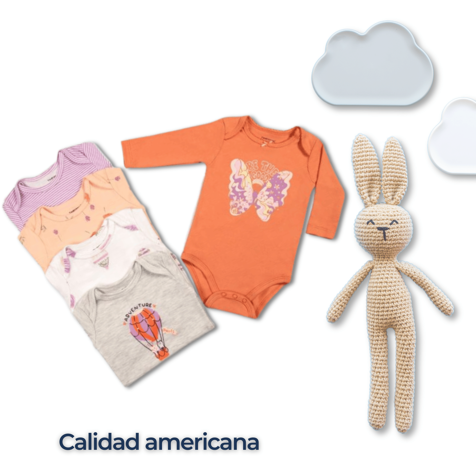 PACK 5 BODYS BEBÉ NIÑA MANGA LARGA TEDMIMAK ALGODÓN CUTE BUTTERFLIES - 6