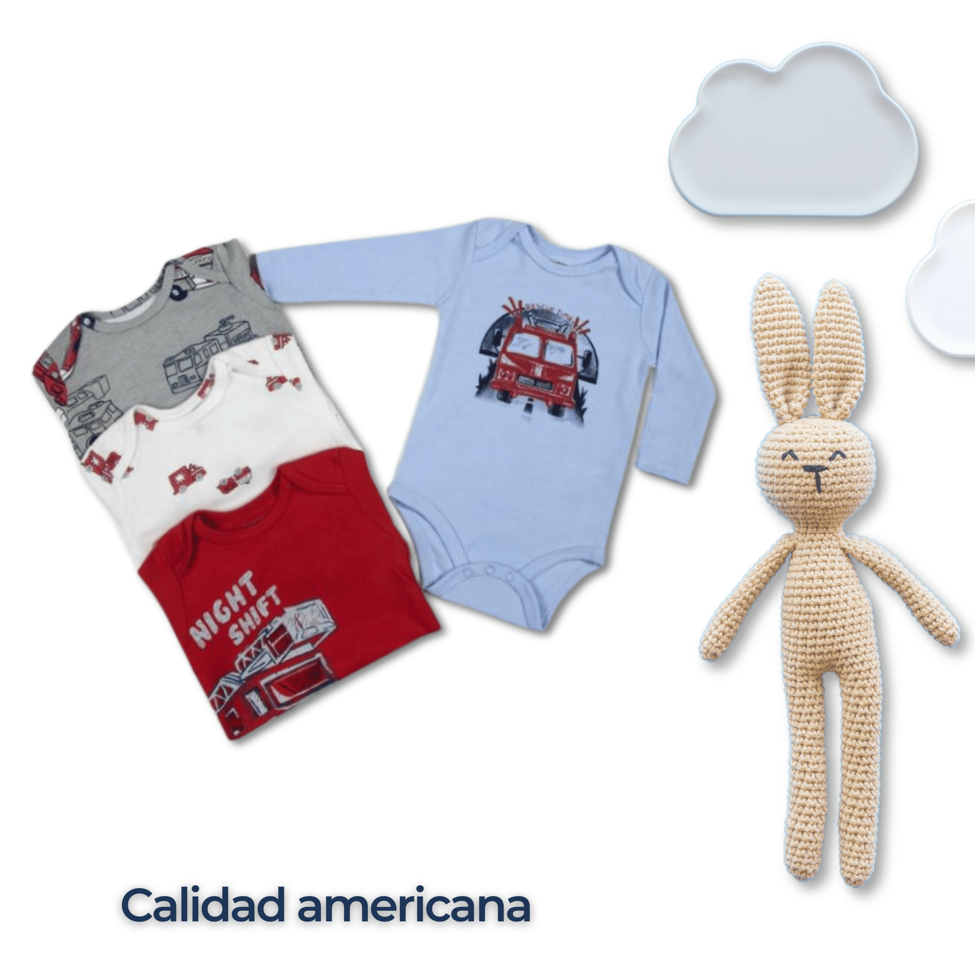 PACK 4 BODYS BEBÉ NIÑO MANGA LARGA TEDMIMAK ALGODÓN RED CARS - 6