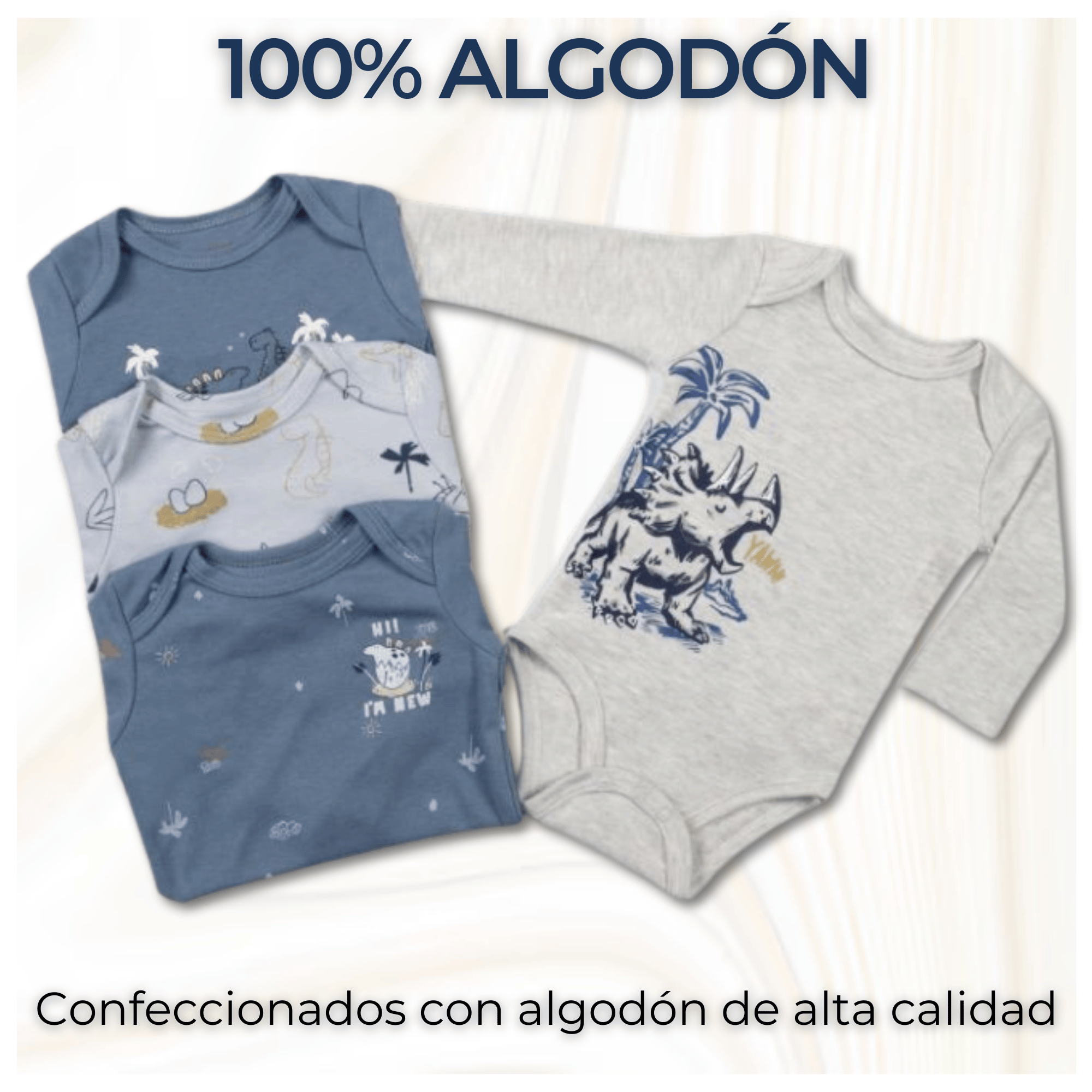 PACK 4 BODYS BEBÉ NIÑO MANGA LARGA TEDMIMAK ALGODÓN MINI EXPLORERS - 2