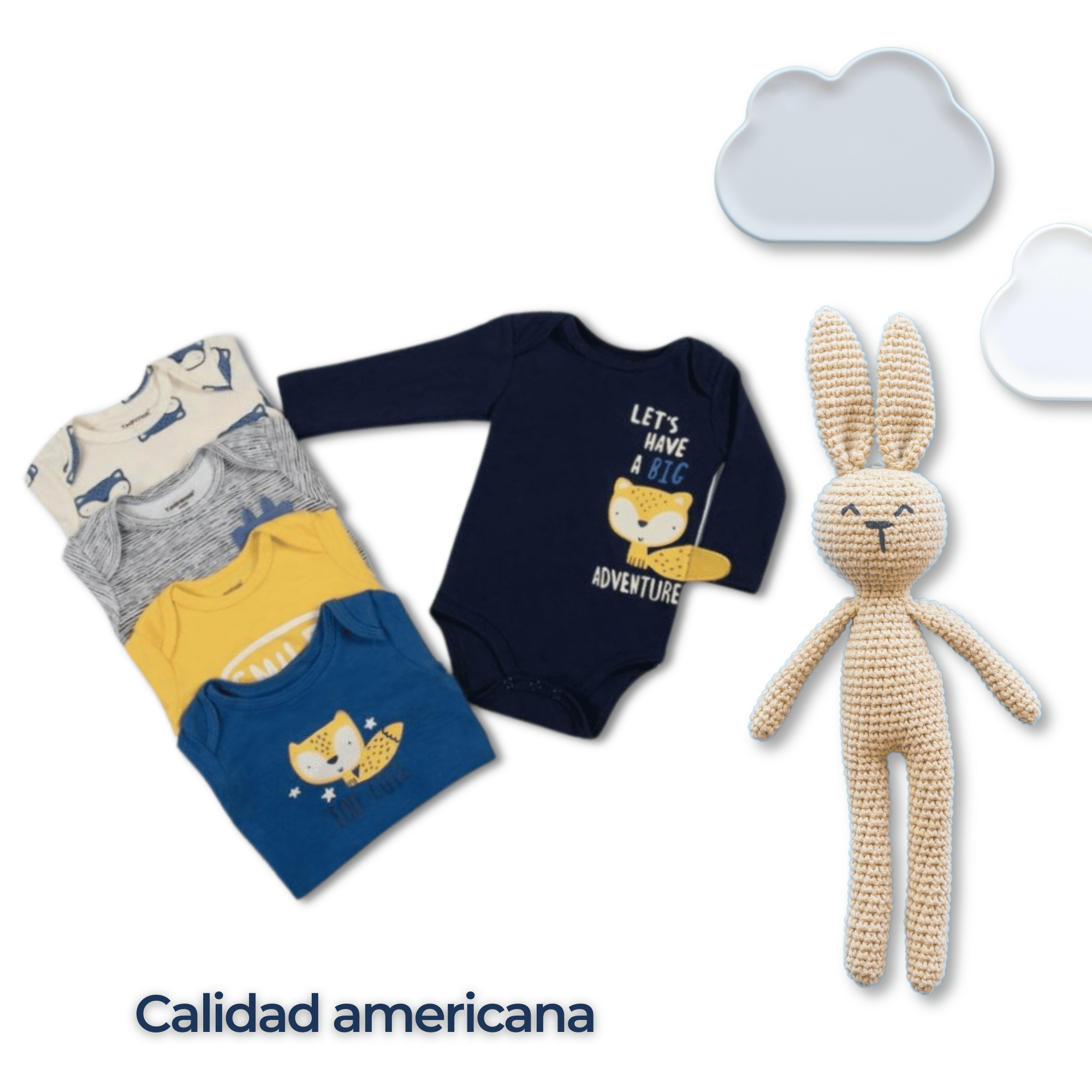 PACK 5 BODYS BEBÉ NIÑO MANGA LARGA TEDMIMAK ALGODÓN ADVENTURE FOX - 6