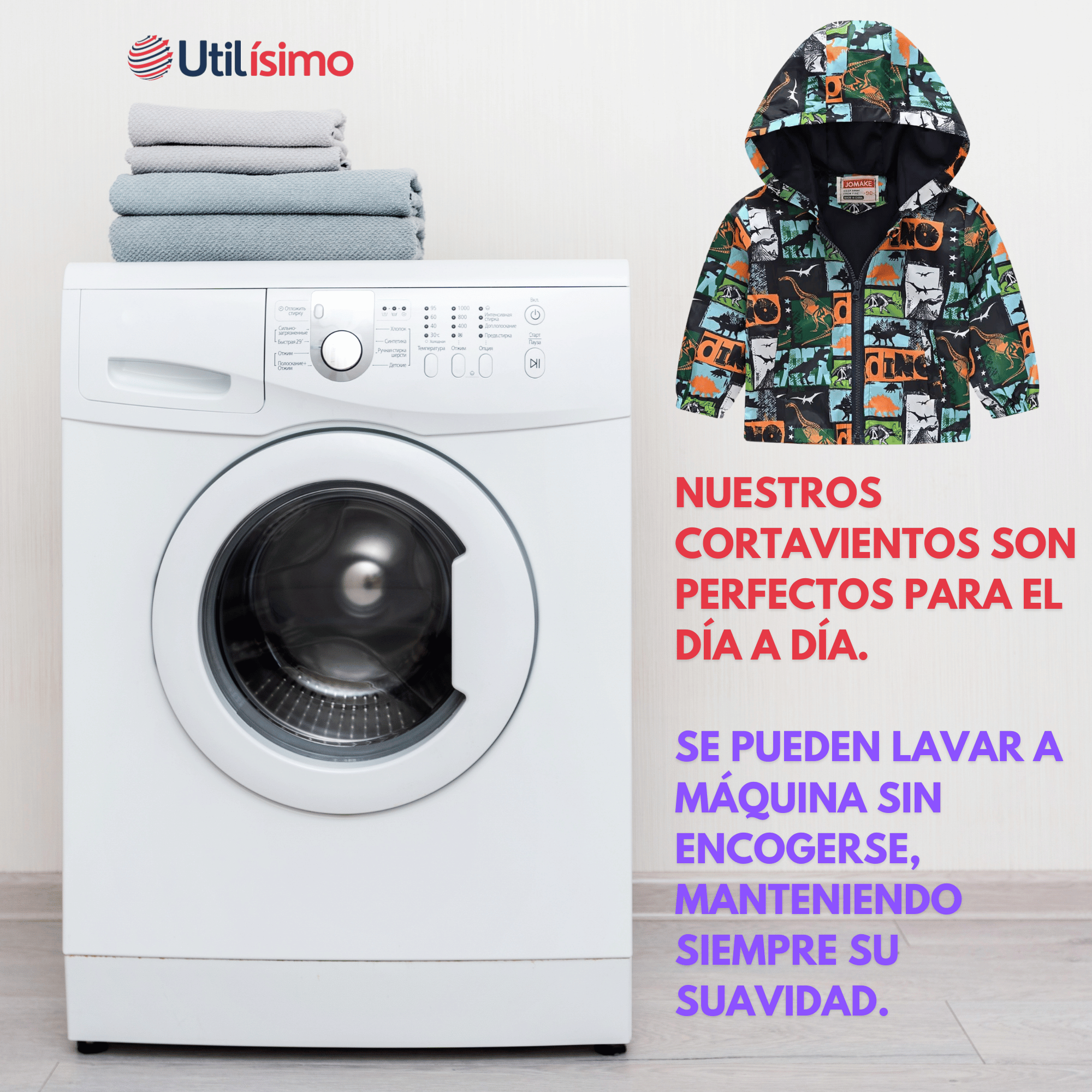 CORTAVIENTO IMPERMEABLE CHAQUETA ESTAMPADO NIÑO Y BEBÉ JUMP KIDS GREEN DINOSAUR - 7