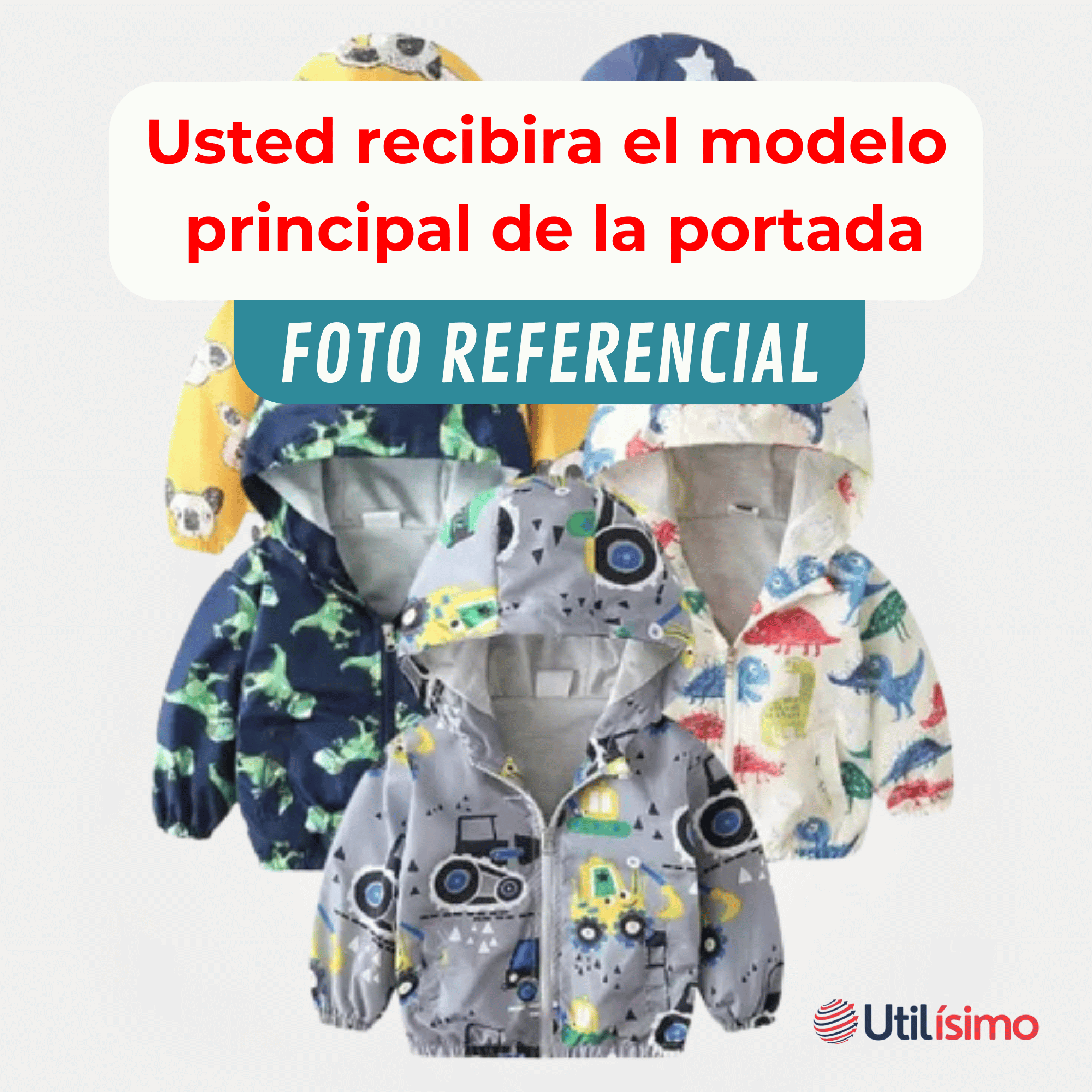 CORTAVIENTO IMPERMEABLE CHAQUETA ESTAMPADO NIÑO Y BEBÉ JUMP KIDS YELLOW PANDA - 8