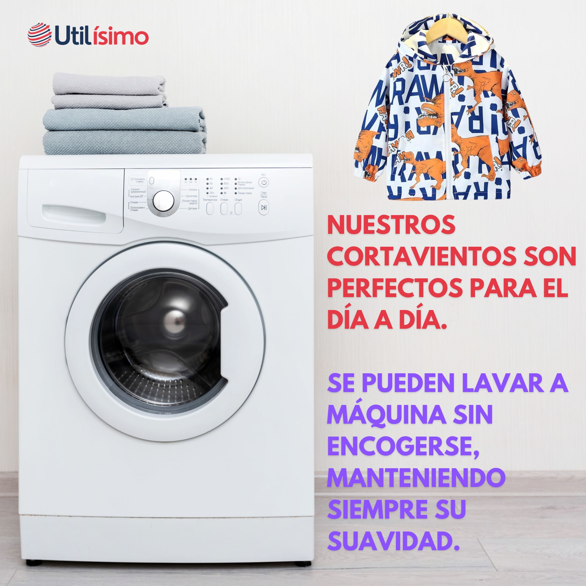 CORTAVIENTO IMPERMEABLE CHAQUETA ESTAMPADO NIÑO Y BEBÉ JUMP KIDS BLUE DINO REX - 7