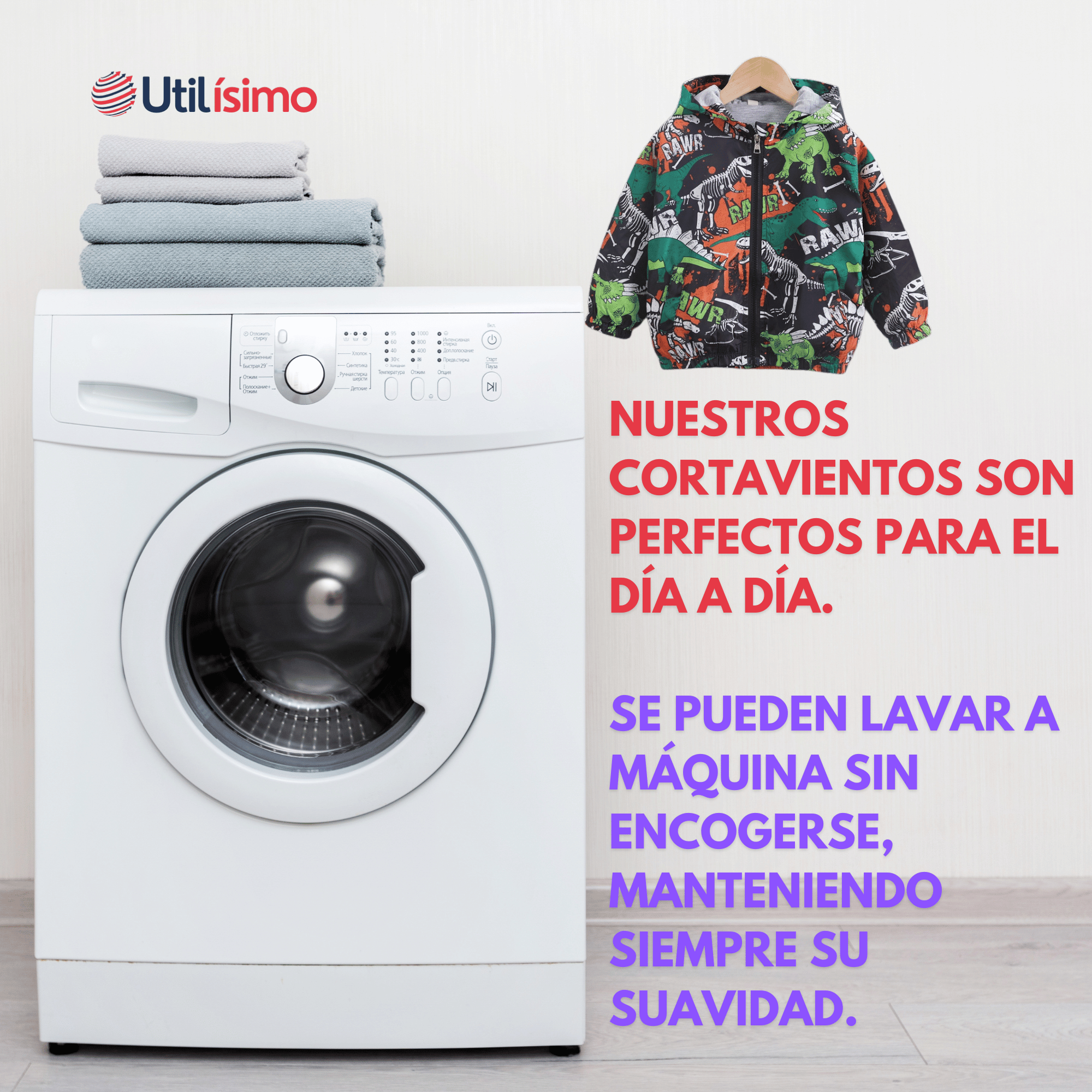 CORTAVIENTO IMPERMEABLE CHAQUETA ESTAMPADO NIÑO Y BEBÉ JUMP KIDS RAWR DINOSAUR - 7